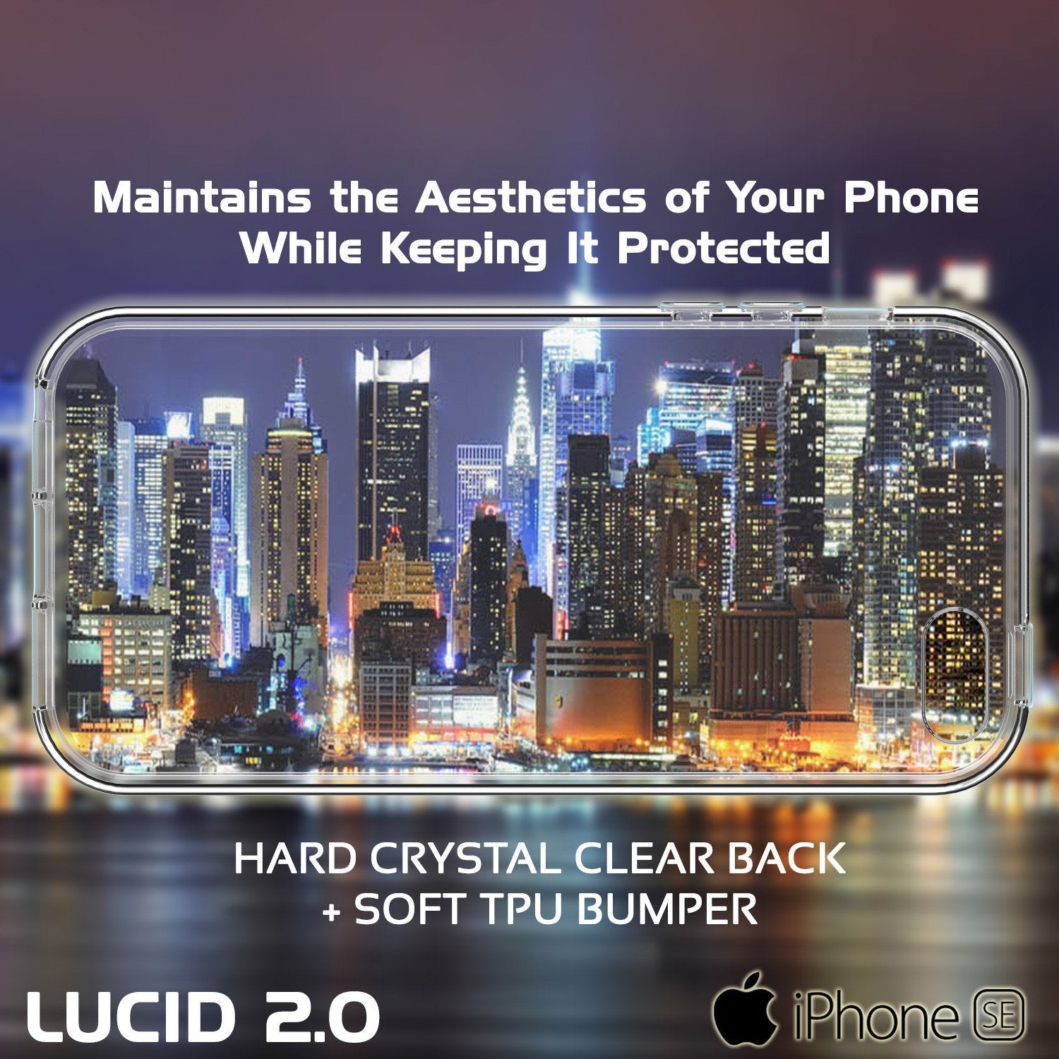iPhone SE/5S/5 Case Punkcase® LUCID 2.0 Clear Series Series w/ PUNK SHIELD Screen Protector | Ultra Fit - PunkCase NZ
