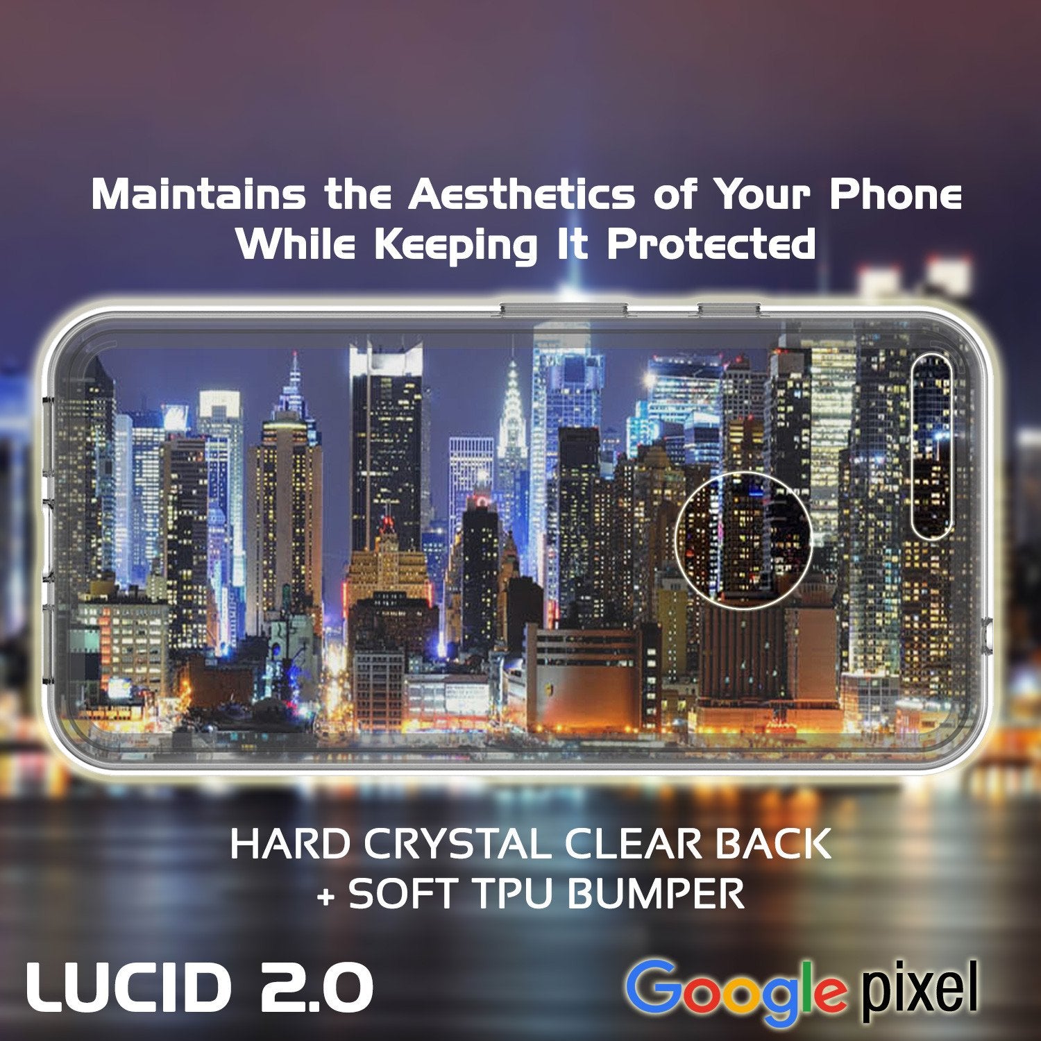Google Pixel Case Punkcase® LUCID 2.0 Crystal Black Series w/ PUNK SHIELD Glass Screen Protector | Ultra Fit - PunkCase NZ