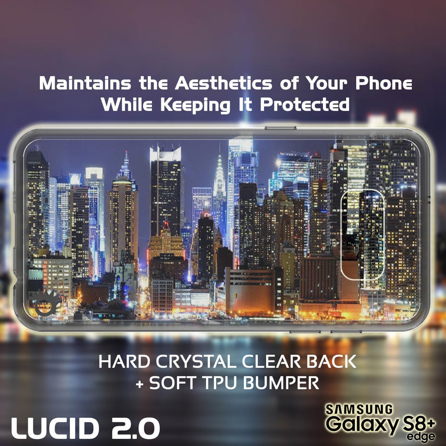 S8 Plus Case Punkcase® LUCID 2.0 Crystal Black Series w/ PUNK SHIELD Screen Protector | Ultra Fit - PunkCase NZ