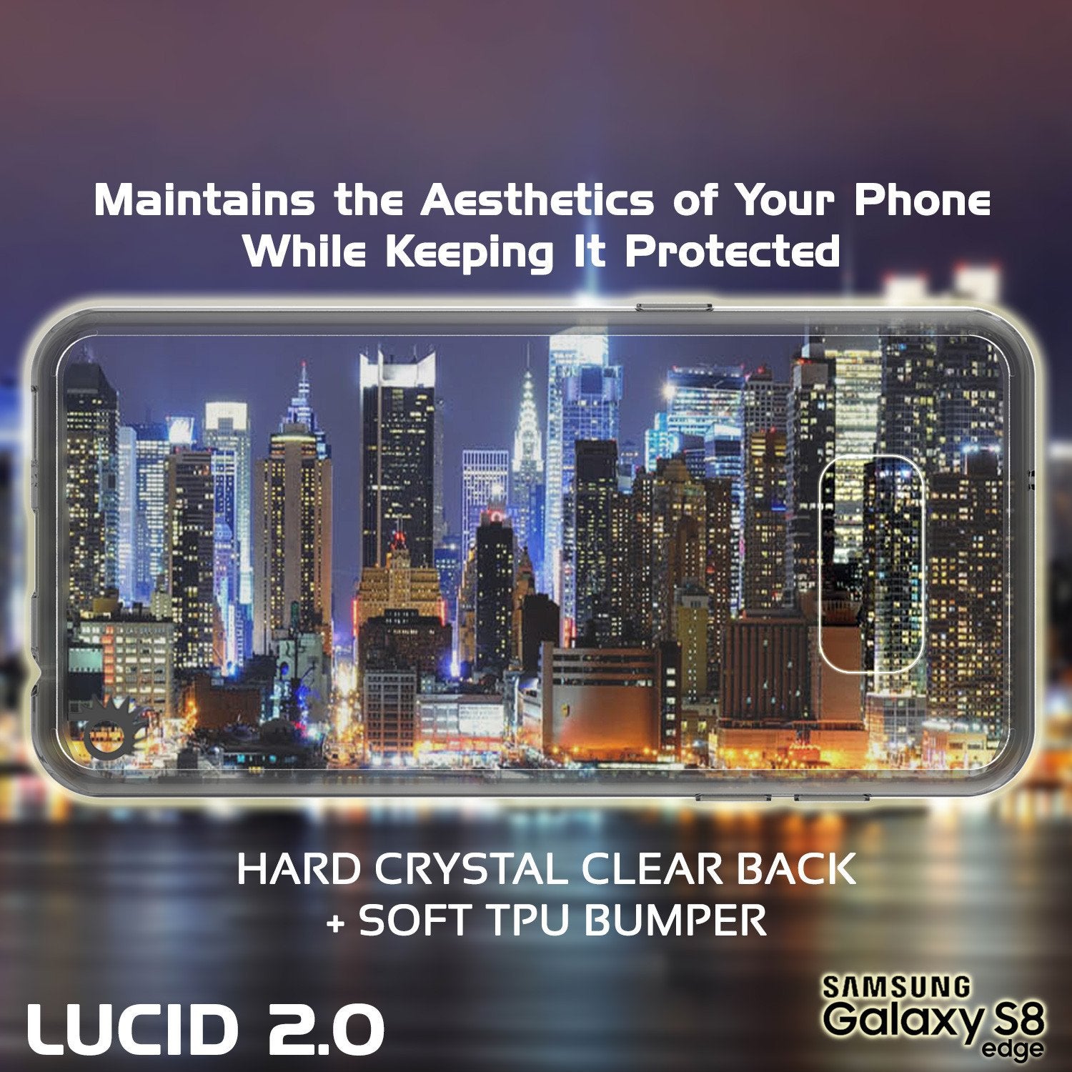 S8 Case Punkcase® LUCID 2.0 Crystal Black Series w/ PUNK SHIELD Screen Protector | Ultra Fit - PunkCase NZ