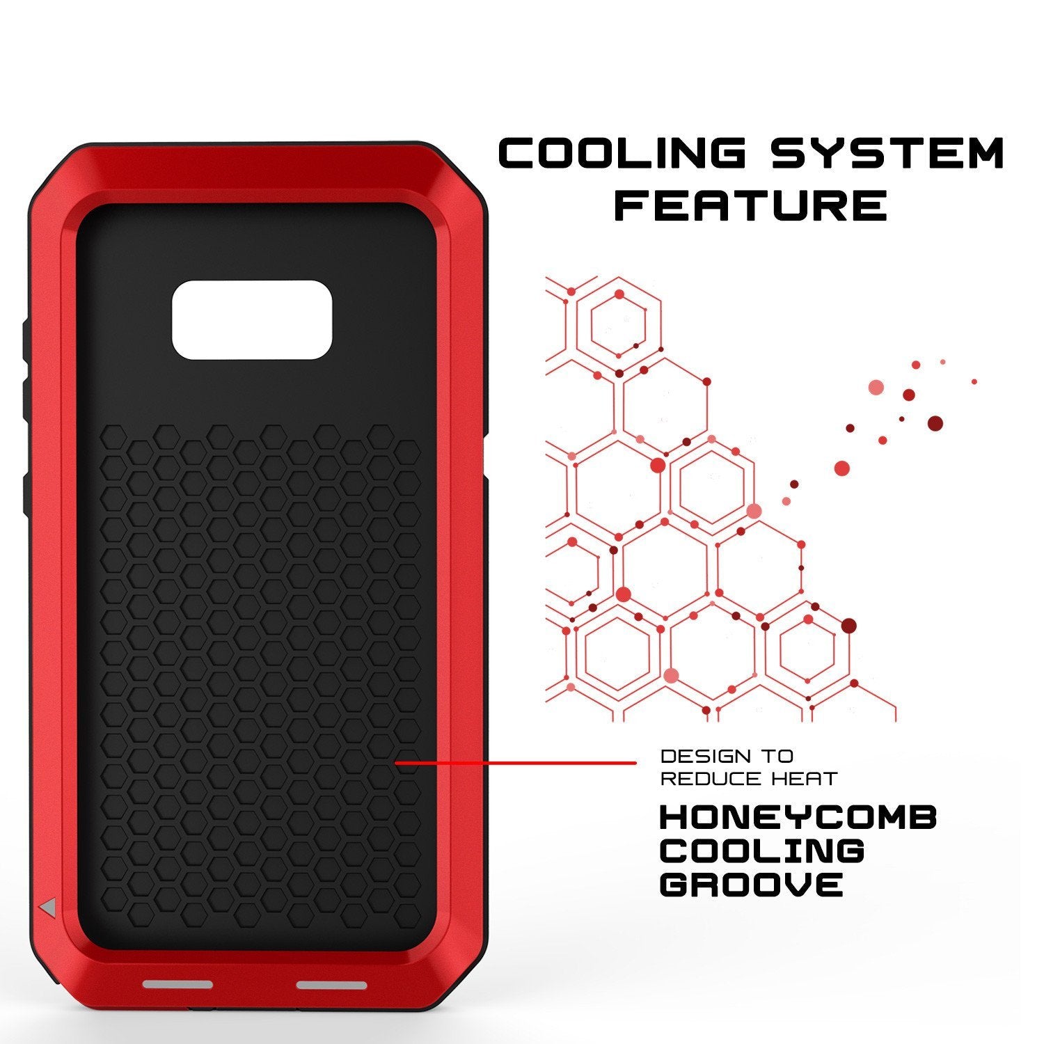 Galaxy Note 8  Case, PUNKcase Metallic Red Shockproof  Slim Metal Armor Case [Red] - PunkCase NZ