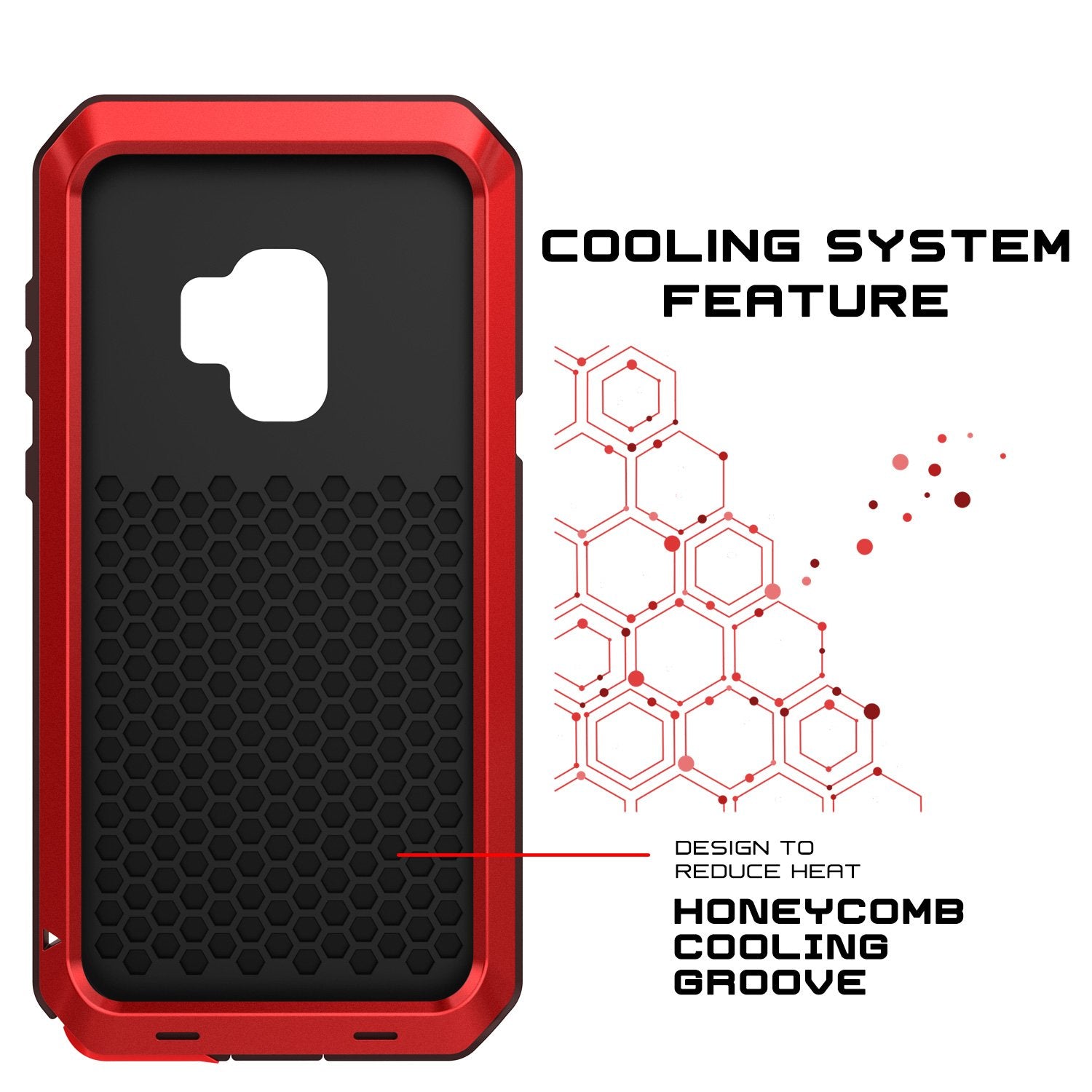 Galaxy S9 Plus Metal Case, Heavy Duty Military Grade Rugged Armor Cover [shock proof] Hybrid Full Body Hard Aluminum & TPU Design [non slip] W/ Prime Drop Protection for Samsung Galaxy S9 Plus [Red] - PunkCase NZ