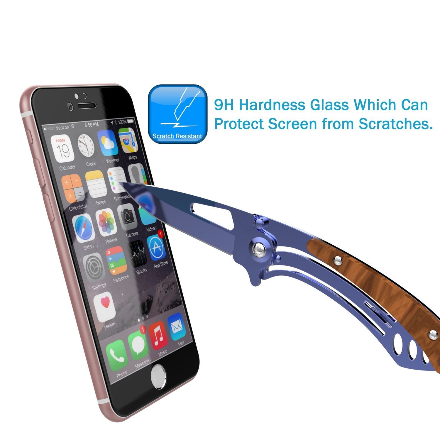iPhone 6+/6s+ Plus  Black Screen Protector, Punkcase SHIELD Tempered Glass Protector 0.33mm Thick 9H - PunkCase NZ