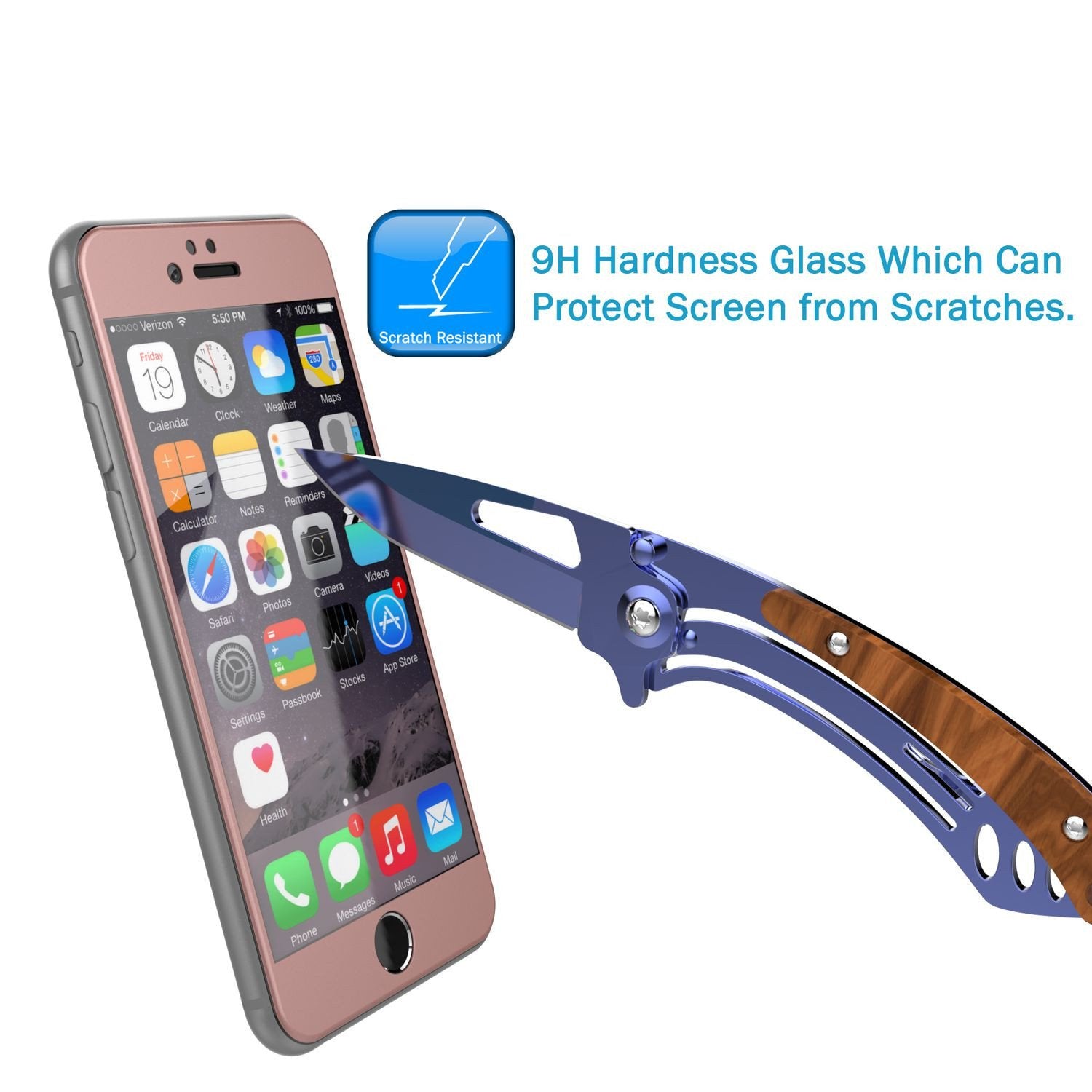 iPhone 6+/6s+ Plus Rose Gold Screen Protector, Punkcase SHIELD Tempered Glass 0.33mm Thick 9H - PunkCase NZ