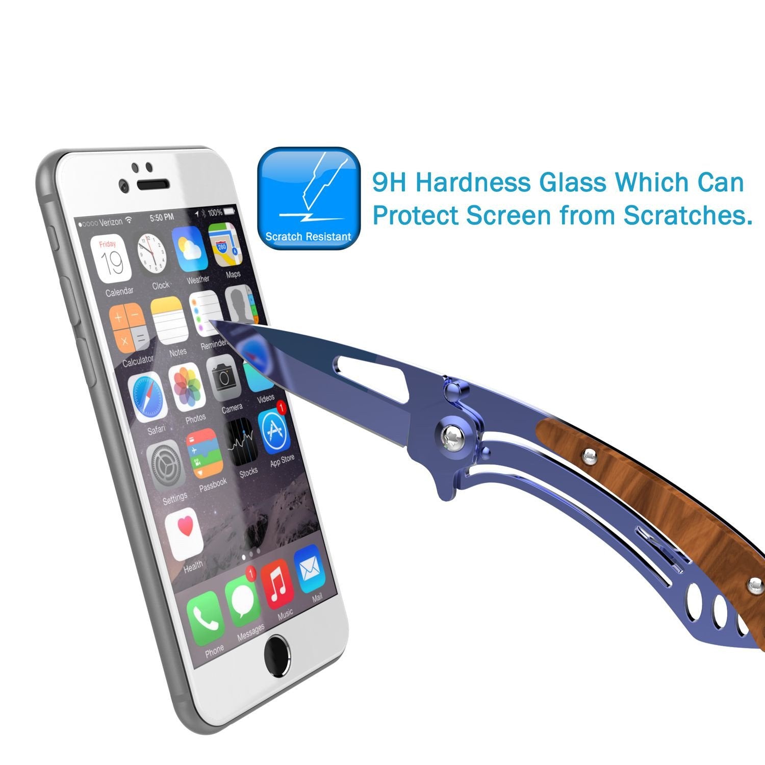 iPhone 6S/6 White Tempered Glass Screen Protector, Punkcase SHIELD  Protector 0.33mm Thick 9H - PunkCase NZ