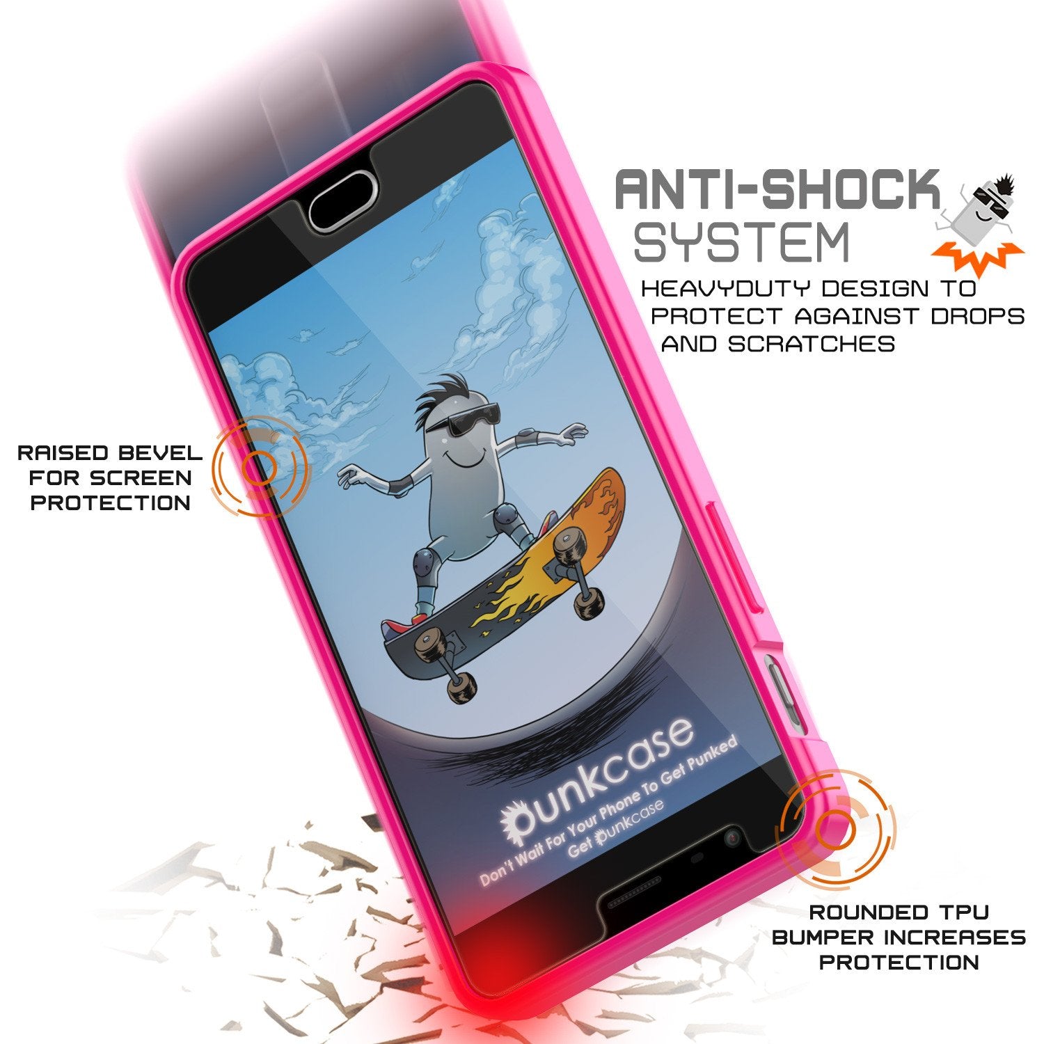 OnePlus 3 Case Punkcase® LUCID 2.0 Pink Series w/ SHIELD GLASS Lifetime Warranty Exchange - PunkCase NZ