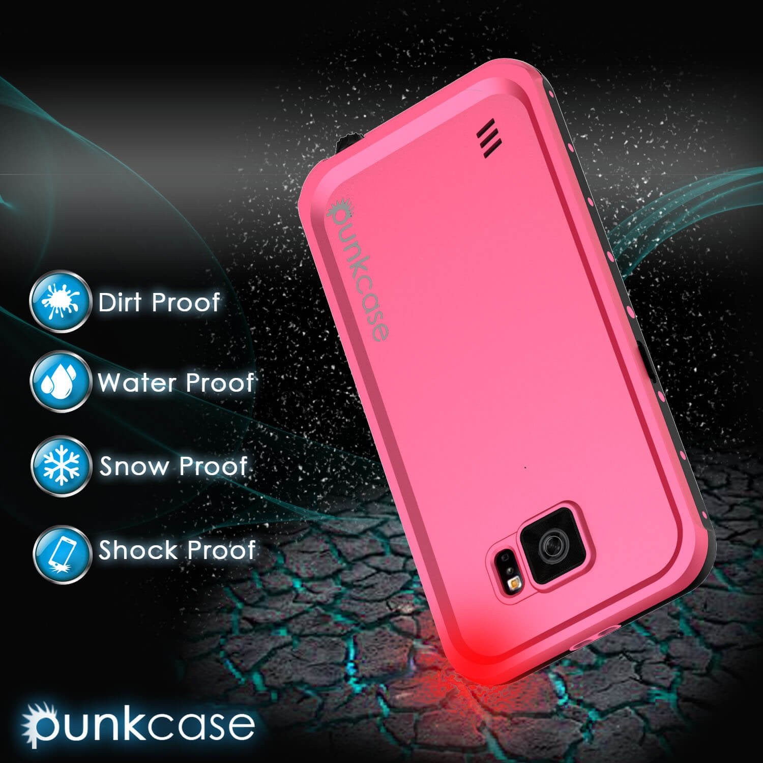 Galaxy S6 Waterproof Case PunkCase StudStar Pink Thin 6.6ft Underwater IP68 Shock/Dirt/Snow Proof - PunkCase NZ