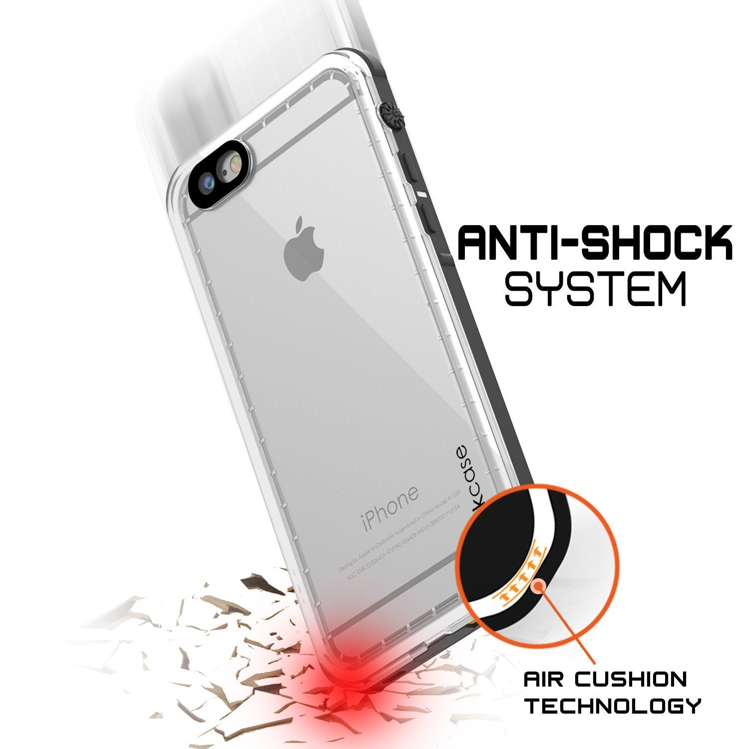 Apple iPhone 8 Waterproof Case, PUNKcase CRYSTAL White W/ Attached Screen Protector  | Warranty - PunkCase NZ