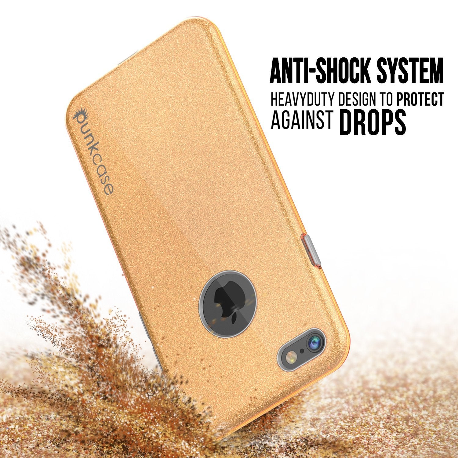 iPhone SE (4.7") Case, Punkcase Galactic 2.0 Series Ultra Slim Protective Armor TPU Cover [Gold]