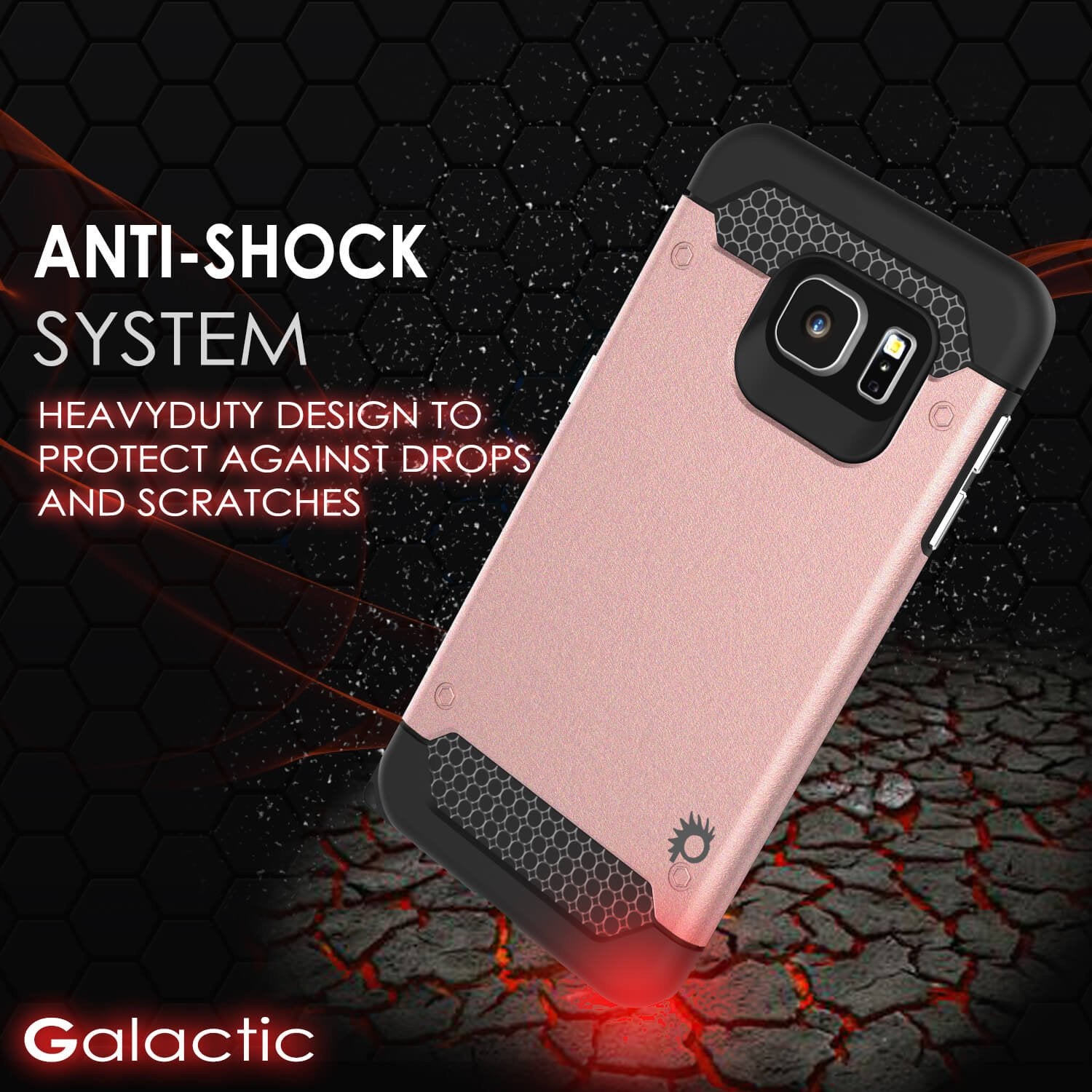 Galaxy s6 EDGE Case PunkCase Galactic Rose Gold Series Slim Armor Soft Cover w/ Screen Protector - PunkCase NZ