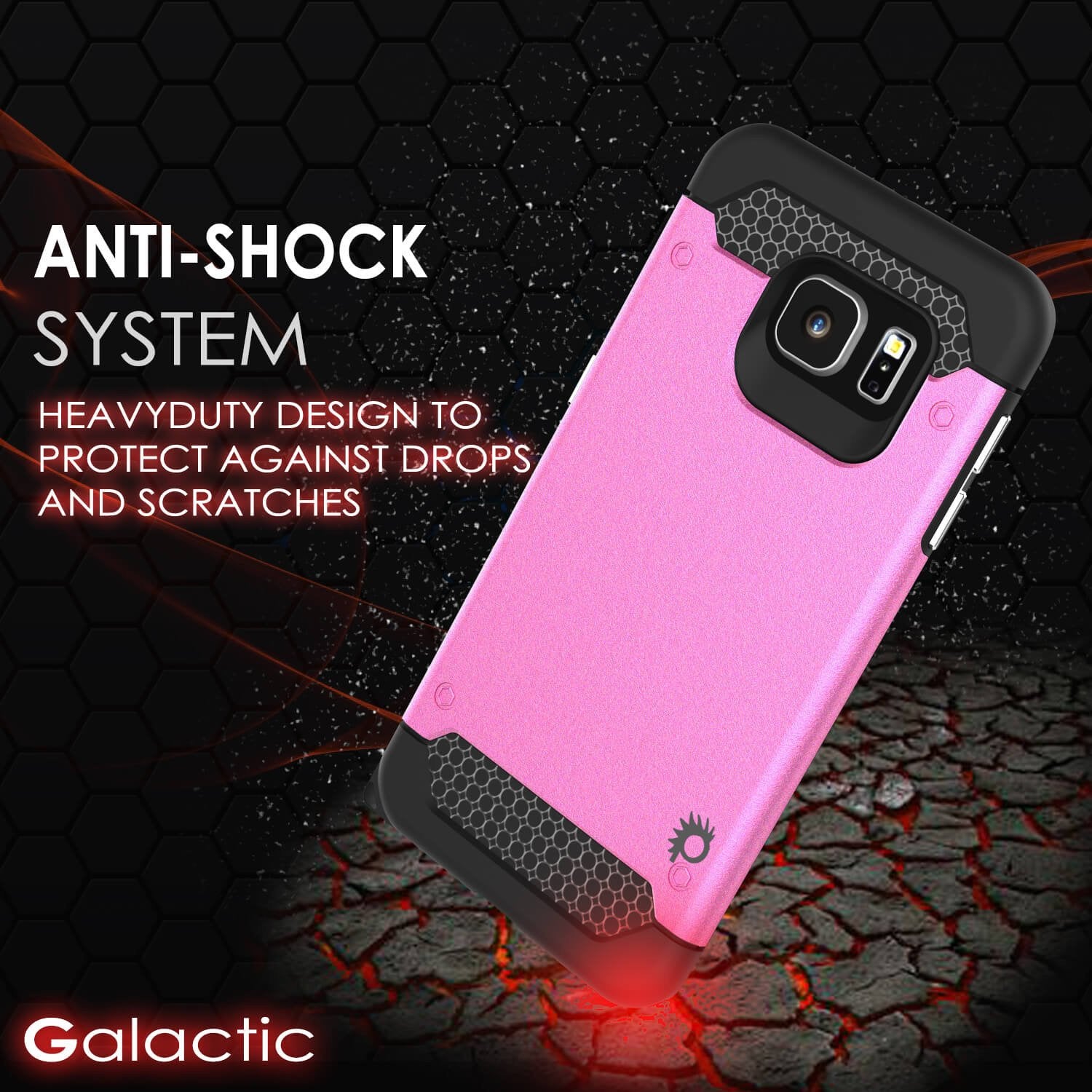 Galaxy s6 EDGE Case PunkCase Galactic Pink Series Slim Armor Soft Cover w/ Screen Protector - PunkCase NZ