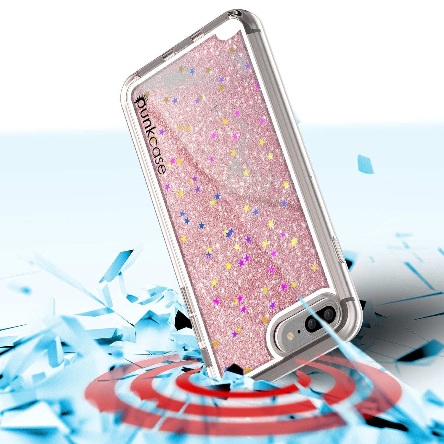 iPhone 7+Plus Case, PunkCase LIQUID Rose Series, Protective Dual Layer Floating Glitter Cover - PunkCase NZ