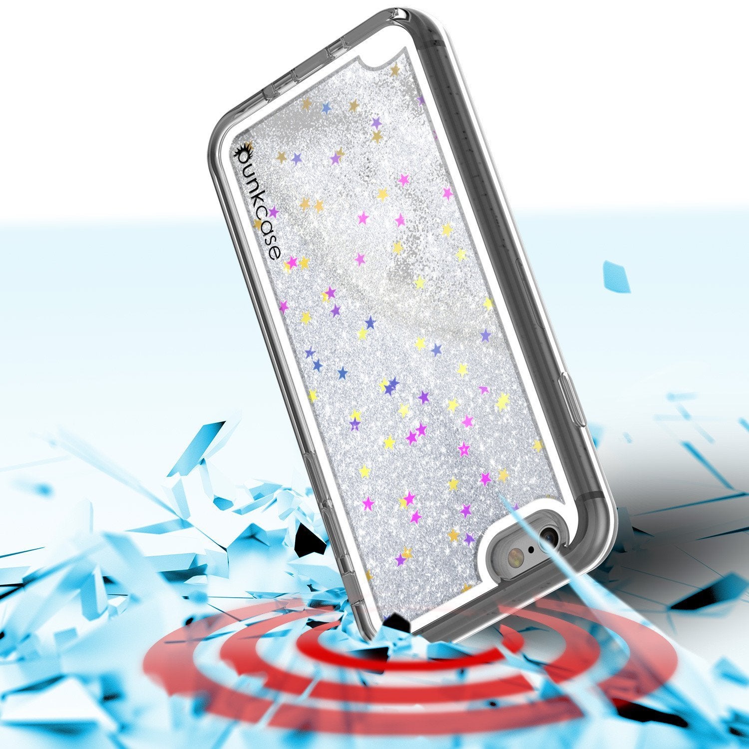 iPhone 8 Case, PunkCase LIQUID Silver Series, Protective Dual Layer Floating Glitter Cover - PunkCase NZ