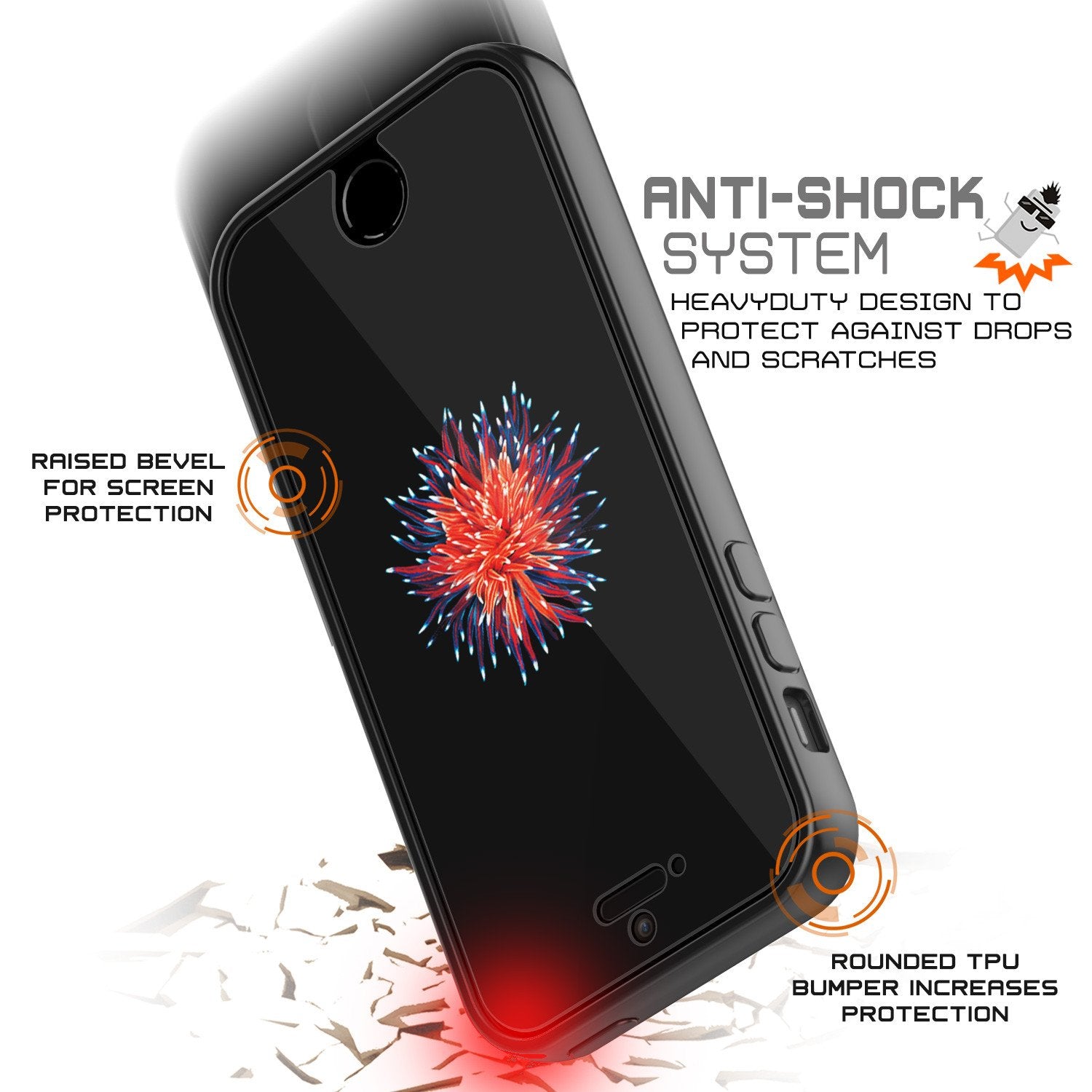 iPhone SE/5S/5 Case Punkcase® LUCID 2.0 Black Series w/ PUNK SHIELD Screen Protector | Ultra Fit - PunkCase NZ