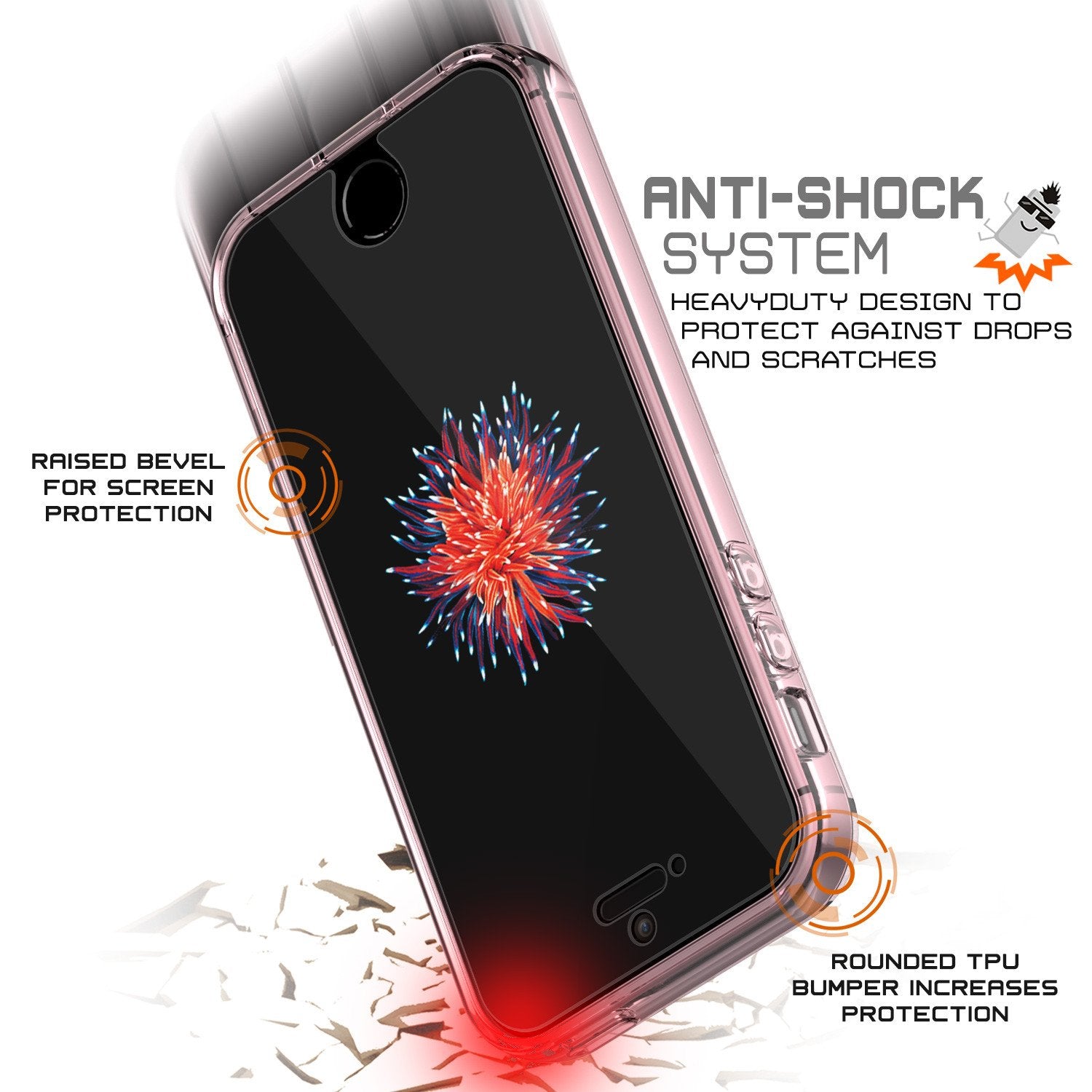 iPhone SE/5S/5 Case Punkcase® LUCID 2.0 Crystal Pink Series w/ PUNK SHIELD Screen Protector | Ultra Fit - PunkCase NZ