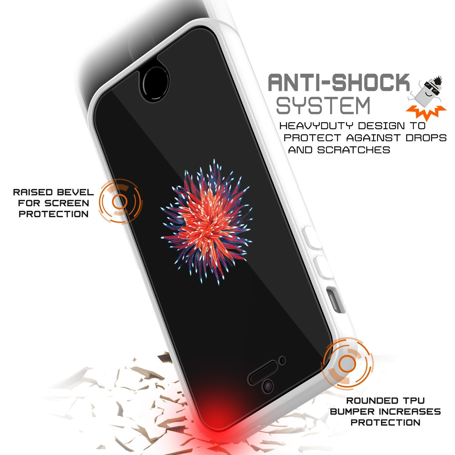 iPhone SE/5S/5 Case Punkcase® LUCID 2.0 White Series w/ PUNK SHIELD Screen Protector | Ultra Fit - PunkCase NZ