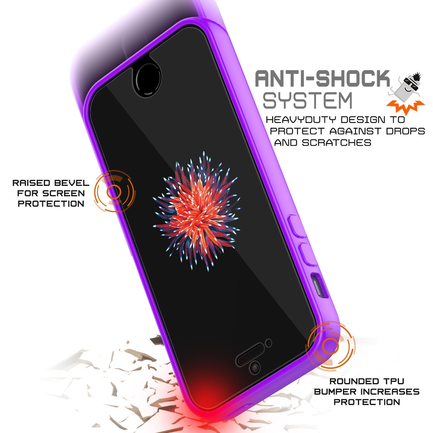 iPhone SE/5S/5 Case Punkcase® LUCID 2.0 Purple Series w/ PUNK SHIELD Screen Protector | Ultra Fit - PunkCase NZ