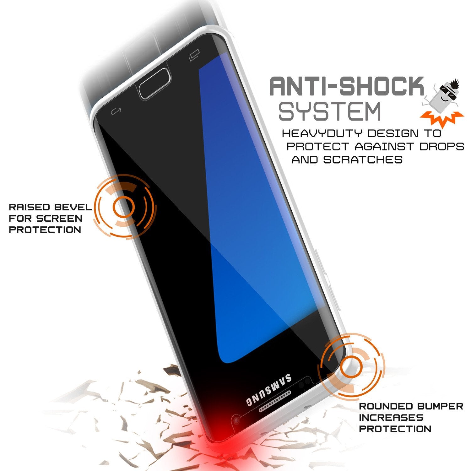 S7 Edge Case Punkcase® LUCID 2.0 White Series w/ PUNK SHIELD Screen Protector | Ultra Fit - PunkCase NZ