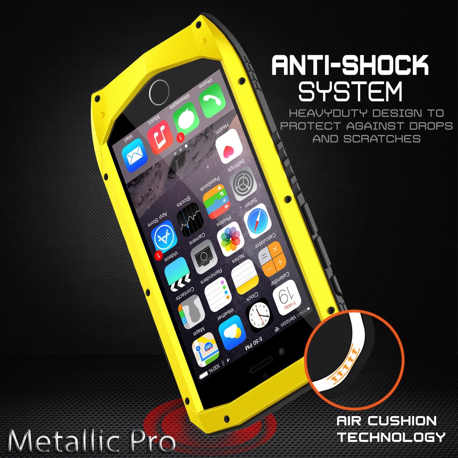 iPhone 6s/6 Case, Punkcase Metallic PRO Neon Series Cover W/ Attached Screen Protector | Touch-ID - PunkCase NZ