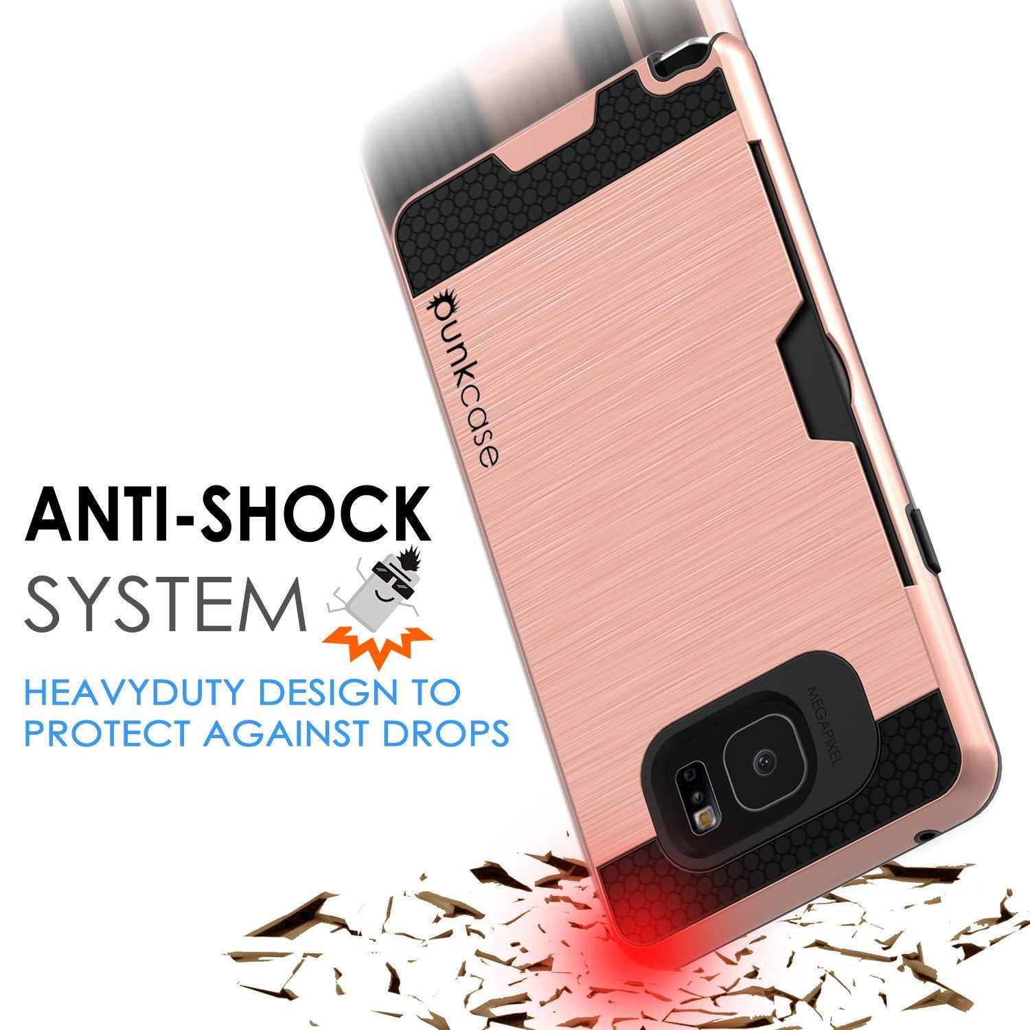 Galaxy Note 5 Case PunkCase SLOT Rose Series Slim Armor Soft Cover Case w/ Tempered Glass - PunkCase NZ