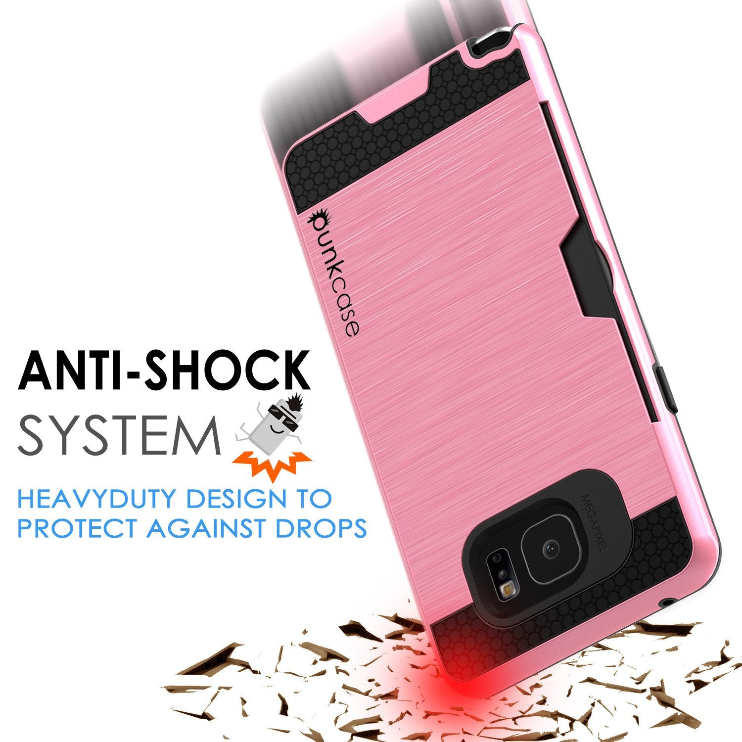 Galaxy Note 5 Case PunkCase SLOT Pink Series Slim Armor Soft Cover Case w/ Tempered Glass - PunkCase NZ