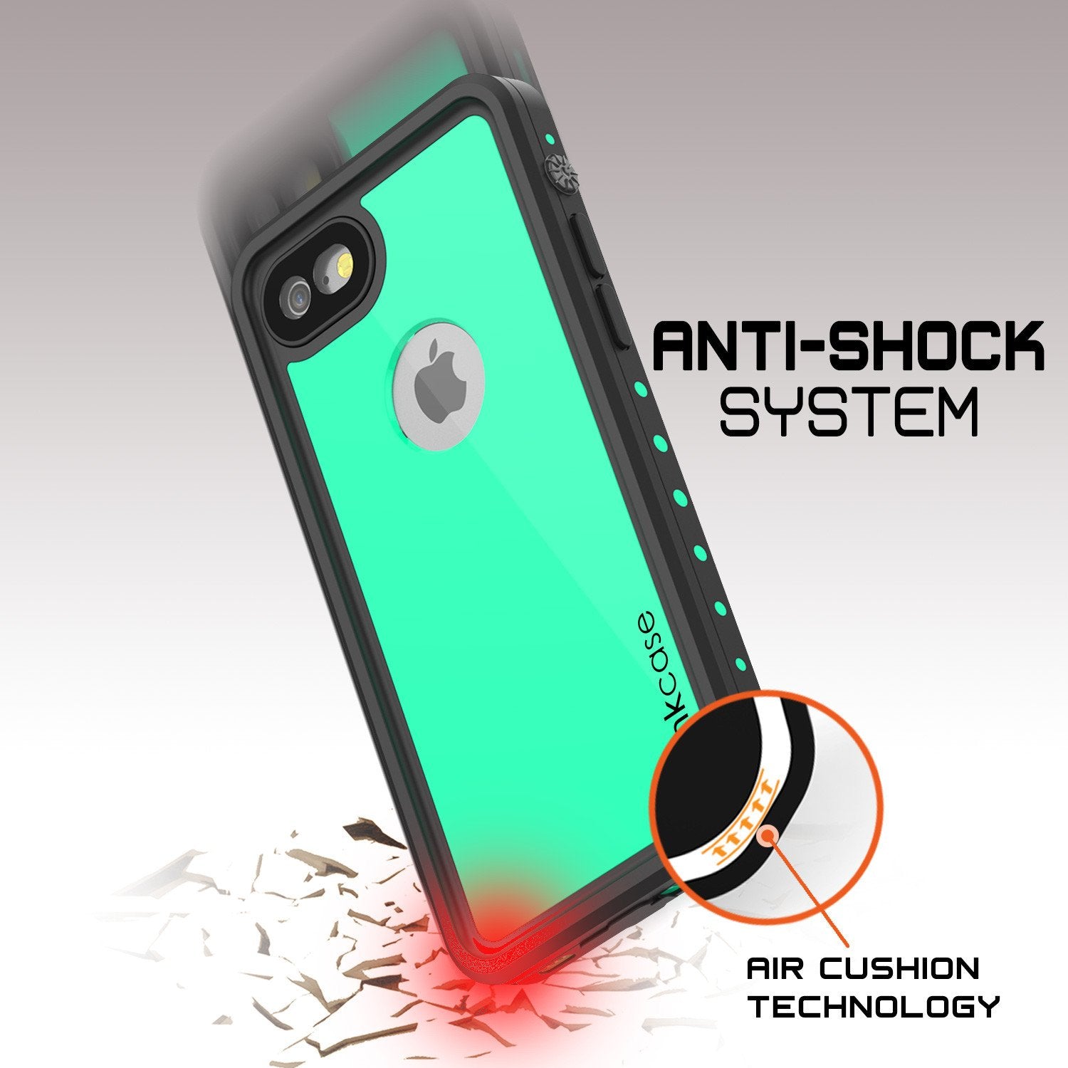 iPhone 7 Waterproof IP68 Case, Punkcase [Teal] [StudStar Series] [Slim Fit] [Dirtproof] [Snowproof] - PunkCase NZ