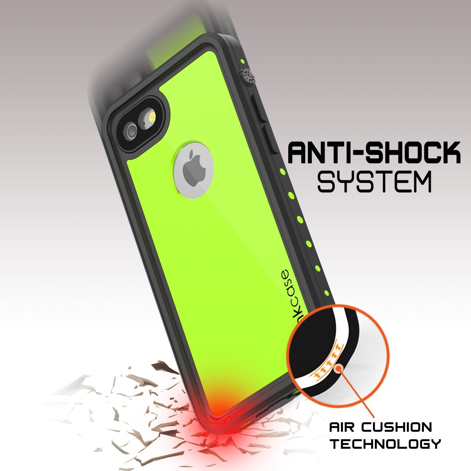 iPhone 7 Waterproof IP68 Case, Punkcase [Light Green] [StudStar Series] [Slim Fit] [Dirt/Snow Proof] - PunkCase NZ