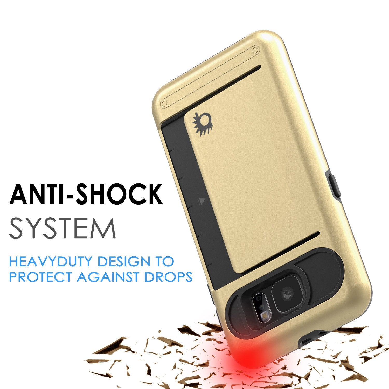 Galaxy s6 Case PunkCase CLUTCH Gold Series Slim Armor Soft Cover Case w/ Tempered Glass - PunkCase NZ