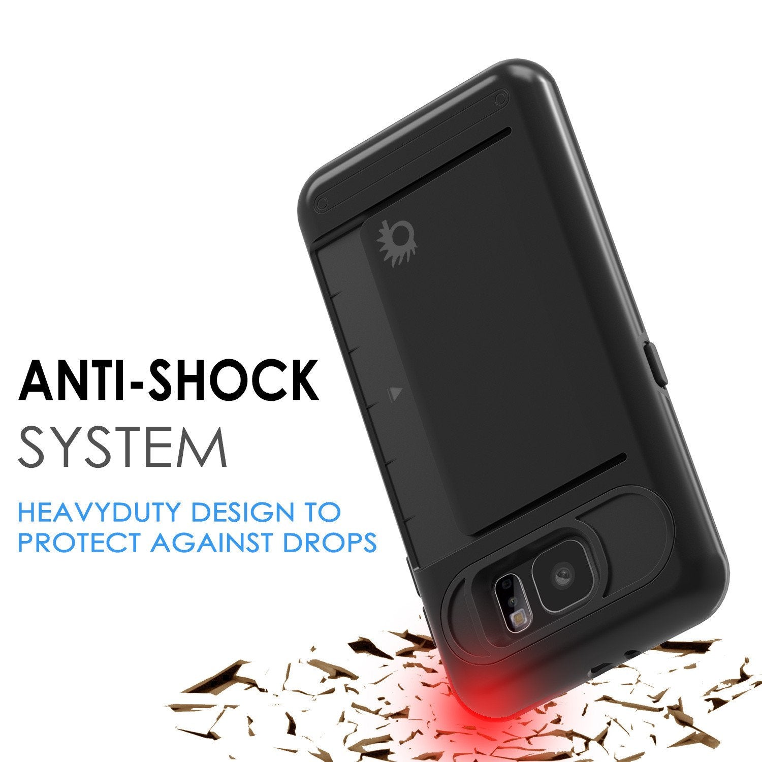 Galaxy S6 EDGE Plus Case PunkCase CLUTCH Black Series Slim Armor Soft Cover Case w/ Screen Protector - PunkCase NZ