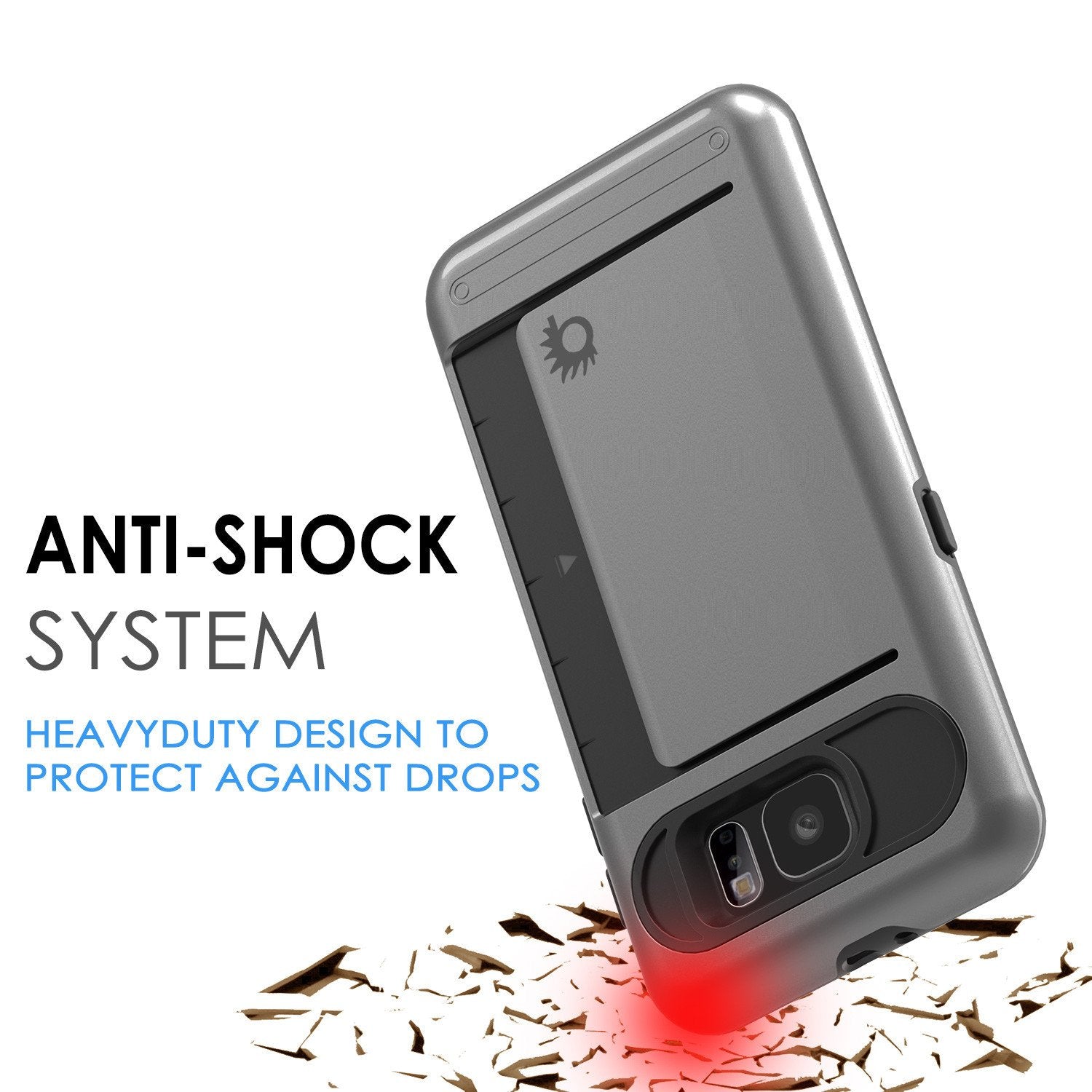 Galaxy S6 EDGE Plus Case PunkCase CLUTCH Grey Series Slim Armor Soft Cover Case w/ Screen Protector - PunkCase NZ