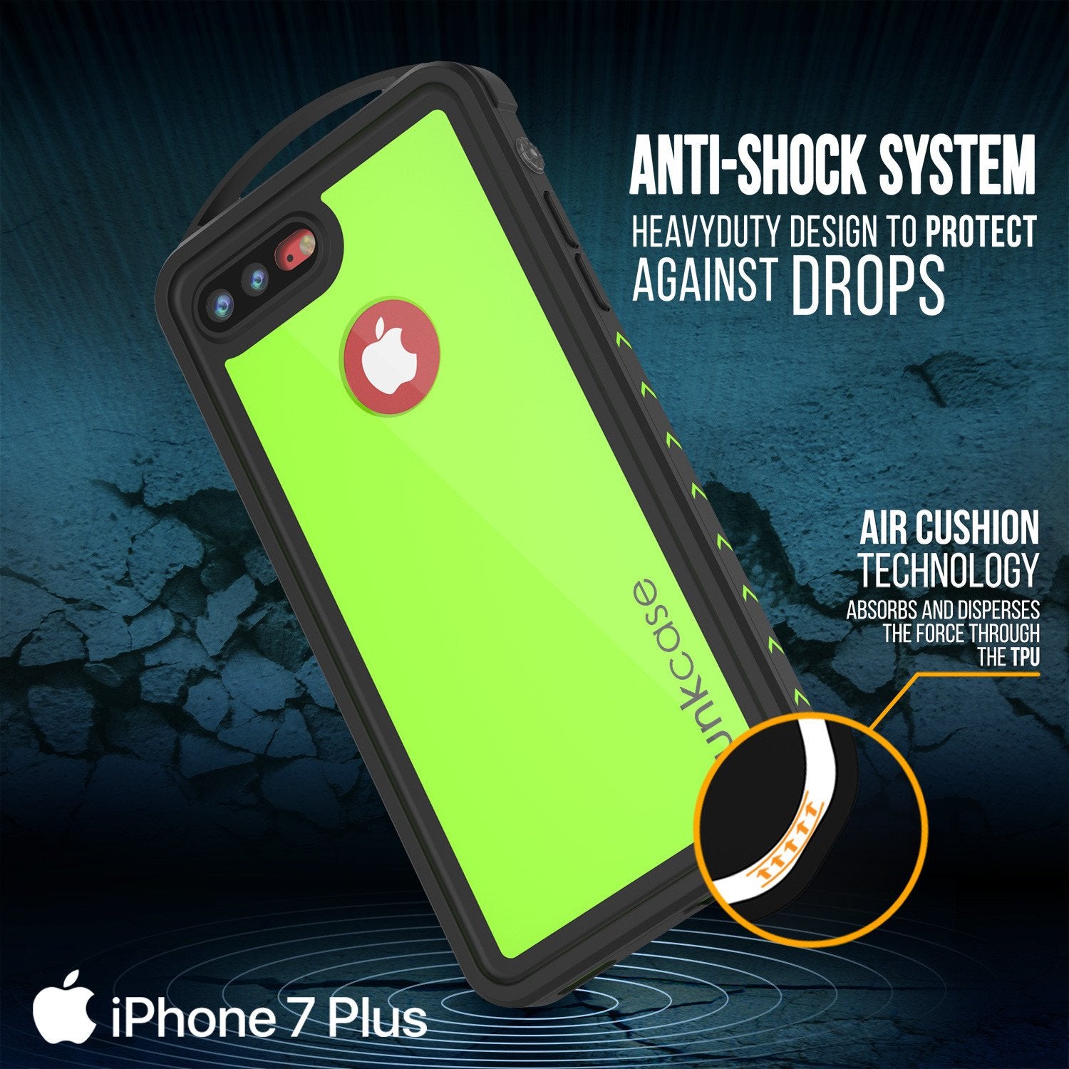 iPhone 7+ Plus Waterproof Case, Punkcase ALPINE Series, Light Green | Heavy Duty Armor Cover - PunkCase NZ