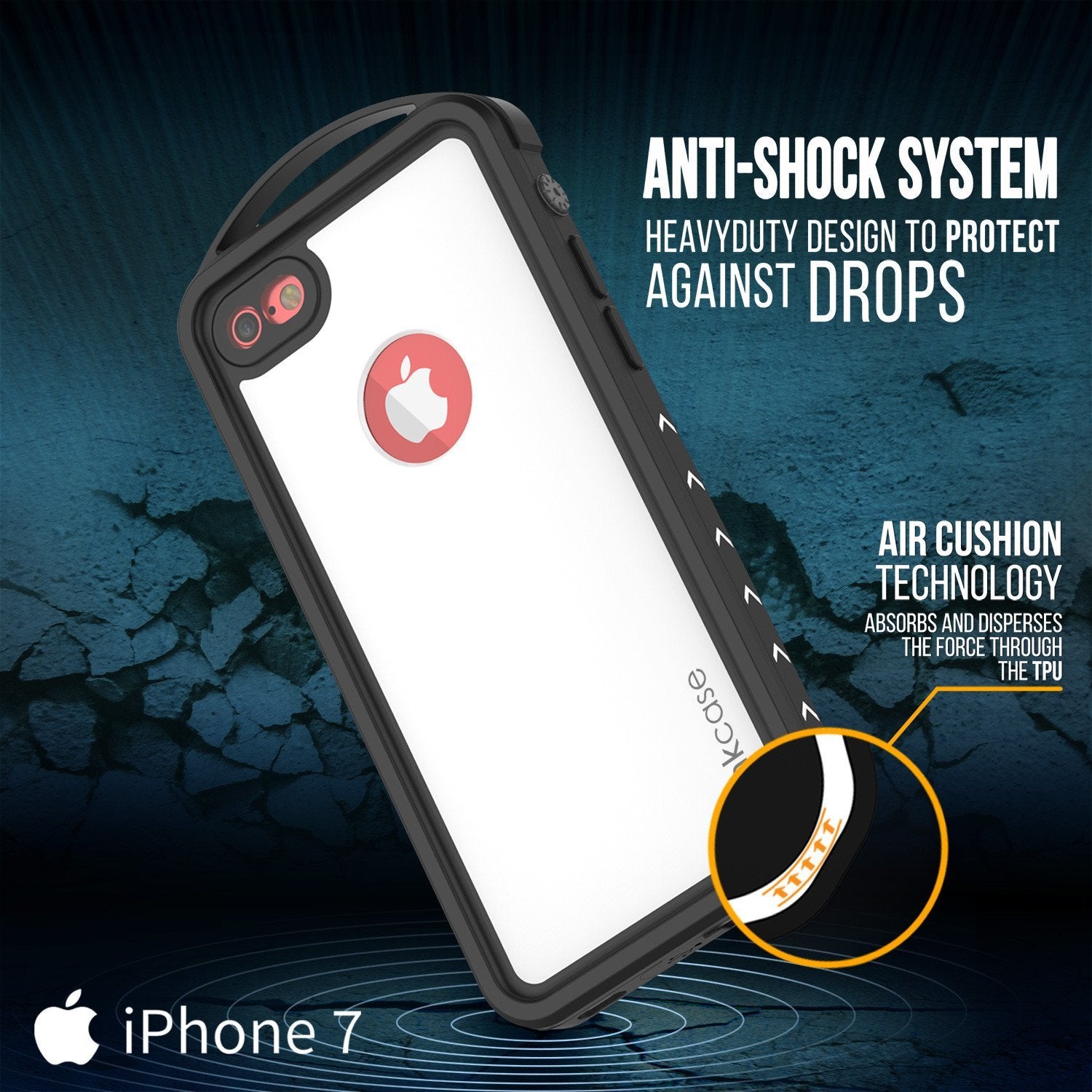 iPhone 8 Waterproof Case, Punkcase ALPINE Series, CLEAR | Heavy Duty Armor Cover - PunkCase NZ