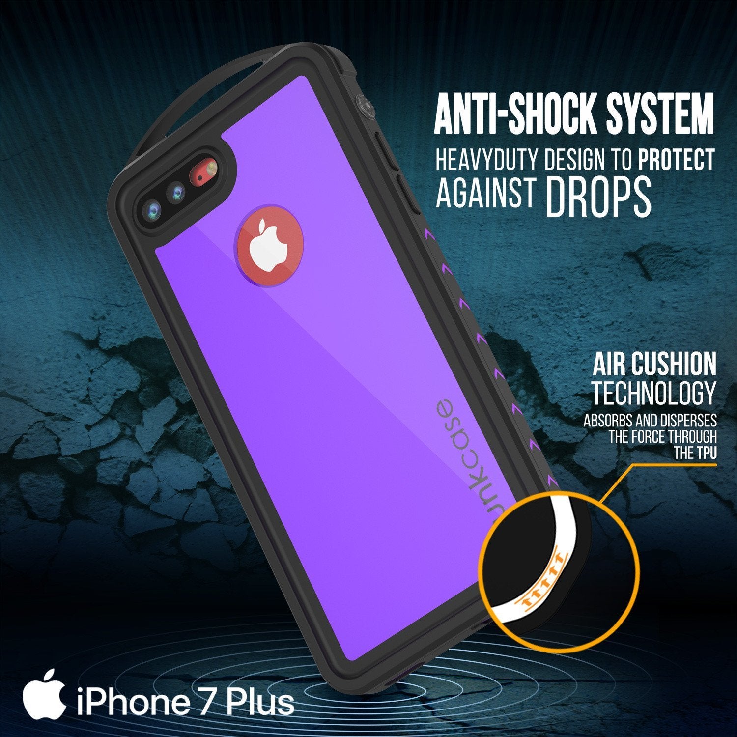 iPhone 8+ Plus Waterproof Case, Punkcase ALPINE Series, Purple | Heavy Duty Armor Cover - PunkCase NZ