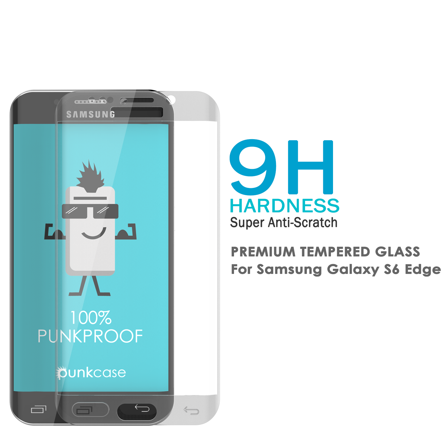 Galaxy S6 Edge Clear Punkcase Glass SHIELD Tempered Glass Screen Protector 0.33mm Thick 9H Glass - PunkCase NZ