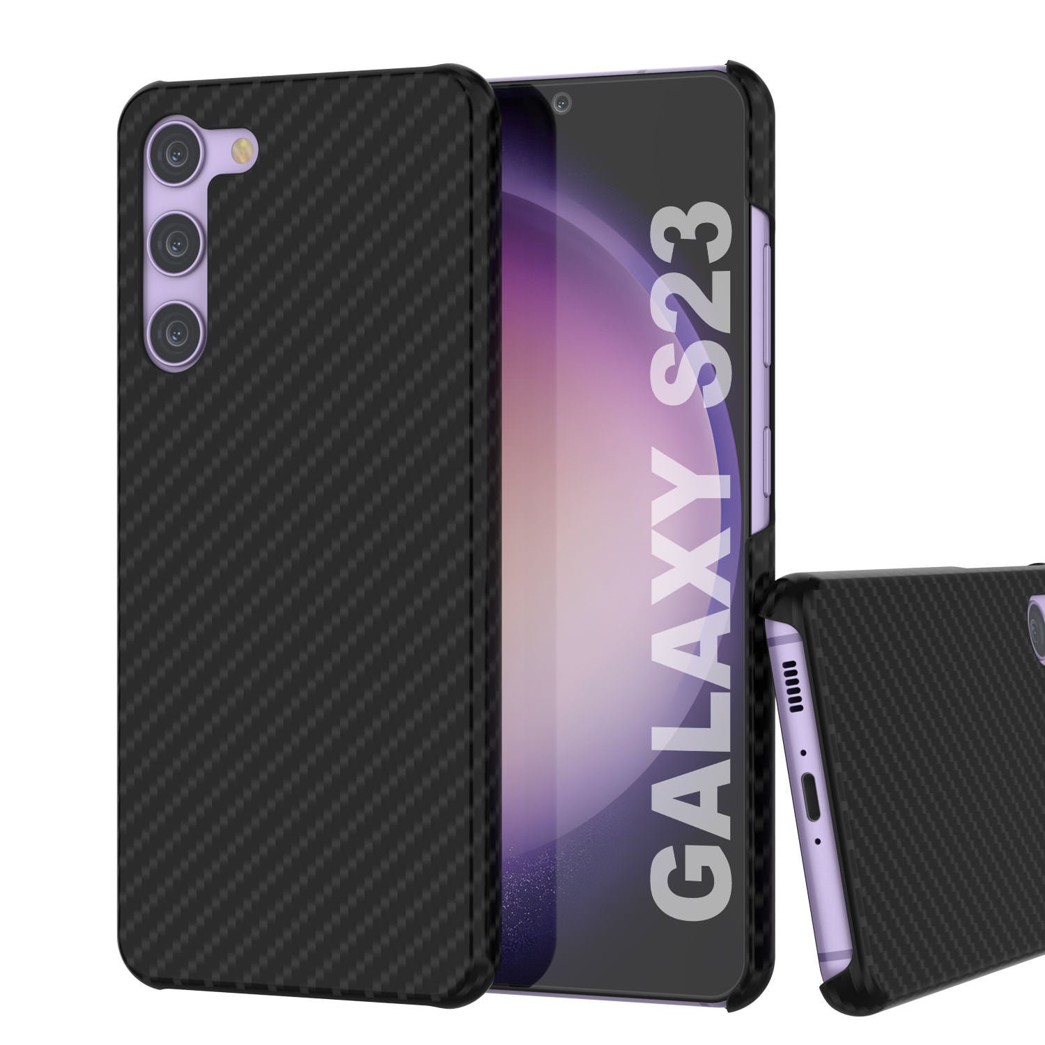 Galaxy S24 Case, Punkcase CarbonShield, Heavy Duty & Ultra Thin Cover [shockproof][non slip] [Black]