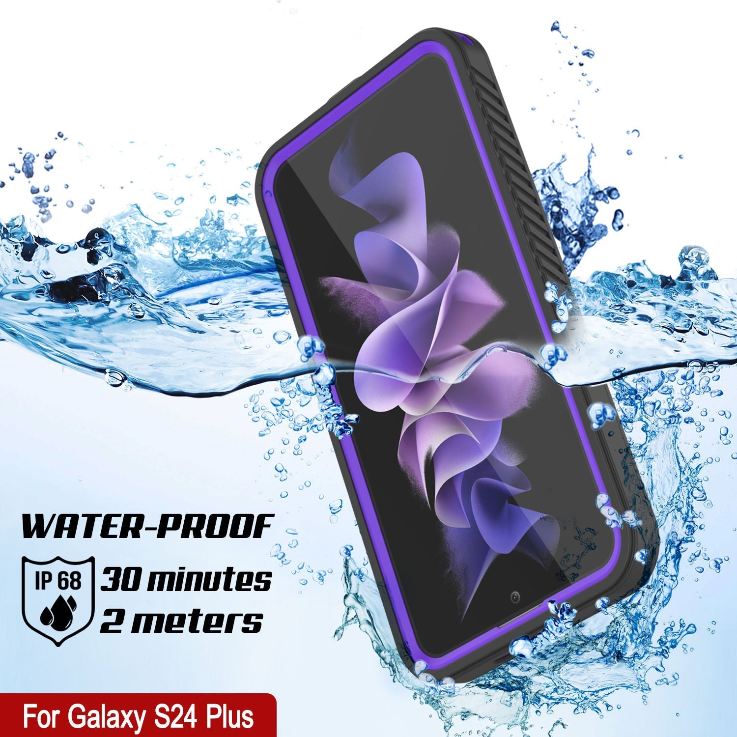 Galaxy S24+ Plus Water/ Shockproof [Extreme Series] Slim Screen Protector Case [Purple]