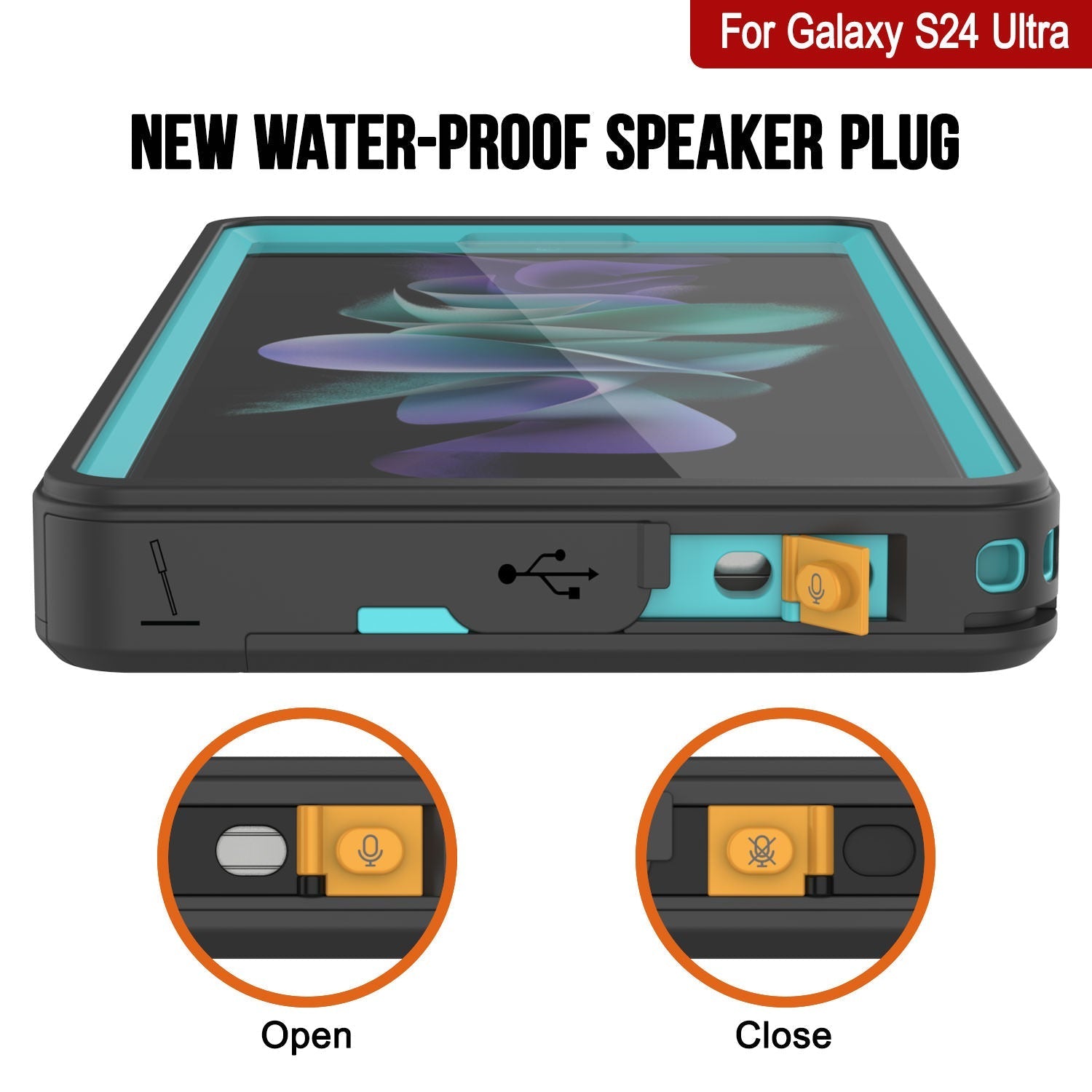Galaxy S24 Ultra Water/ Shock/ Snowproof [Extreme Series]  Screen Protector Case [Teal]