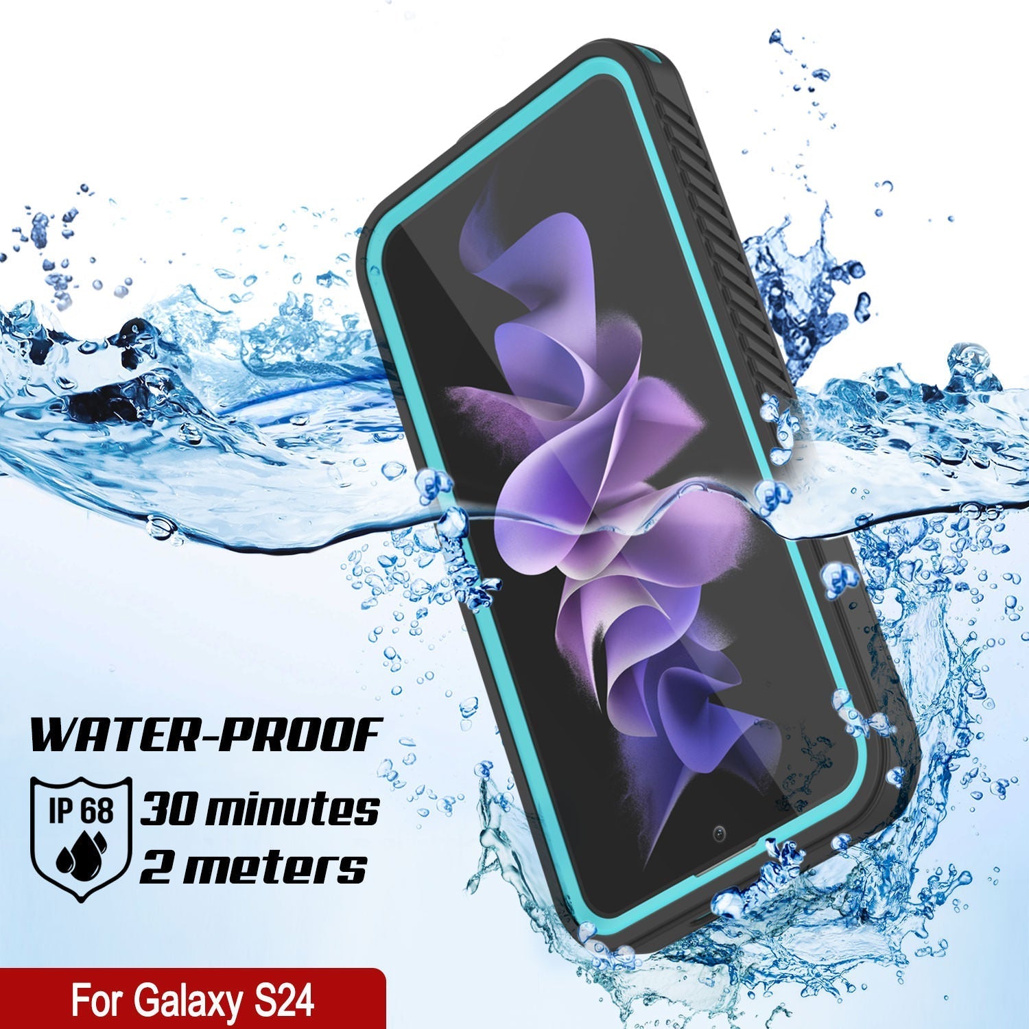 Galaxy S24 Water/ Shock/ Snowproof [Extreme Series]  Screen Protector Case [Teal]