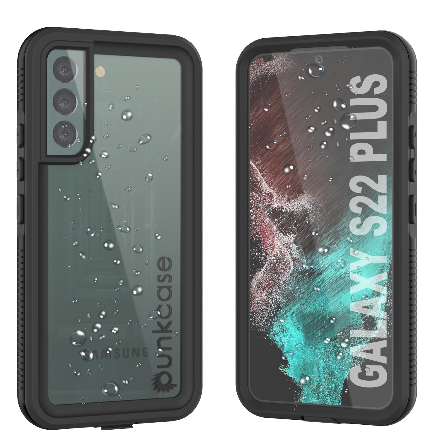Galaxy S22+ Plus Waterproof Case PunkCase Ultimato Black Thin 6.6ft Underwater IP68 Shock/Snow Proof [Black]