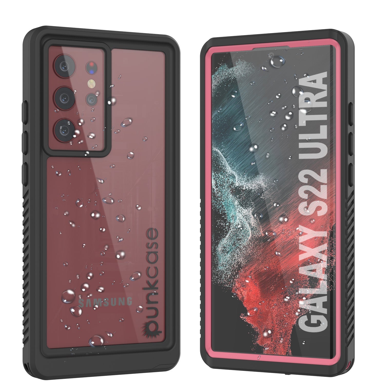 Galaxy S22 Ultra Water/ Shock/ Snowproof [Extreme Series] Slim Screen Protector Case [Pink]