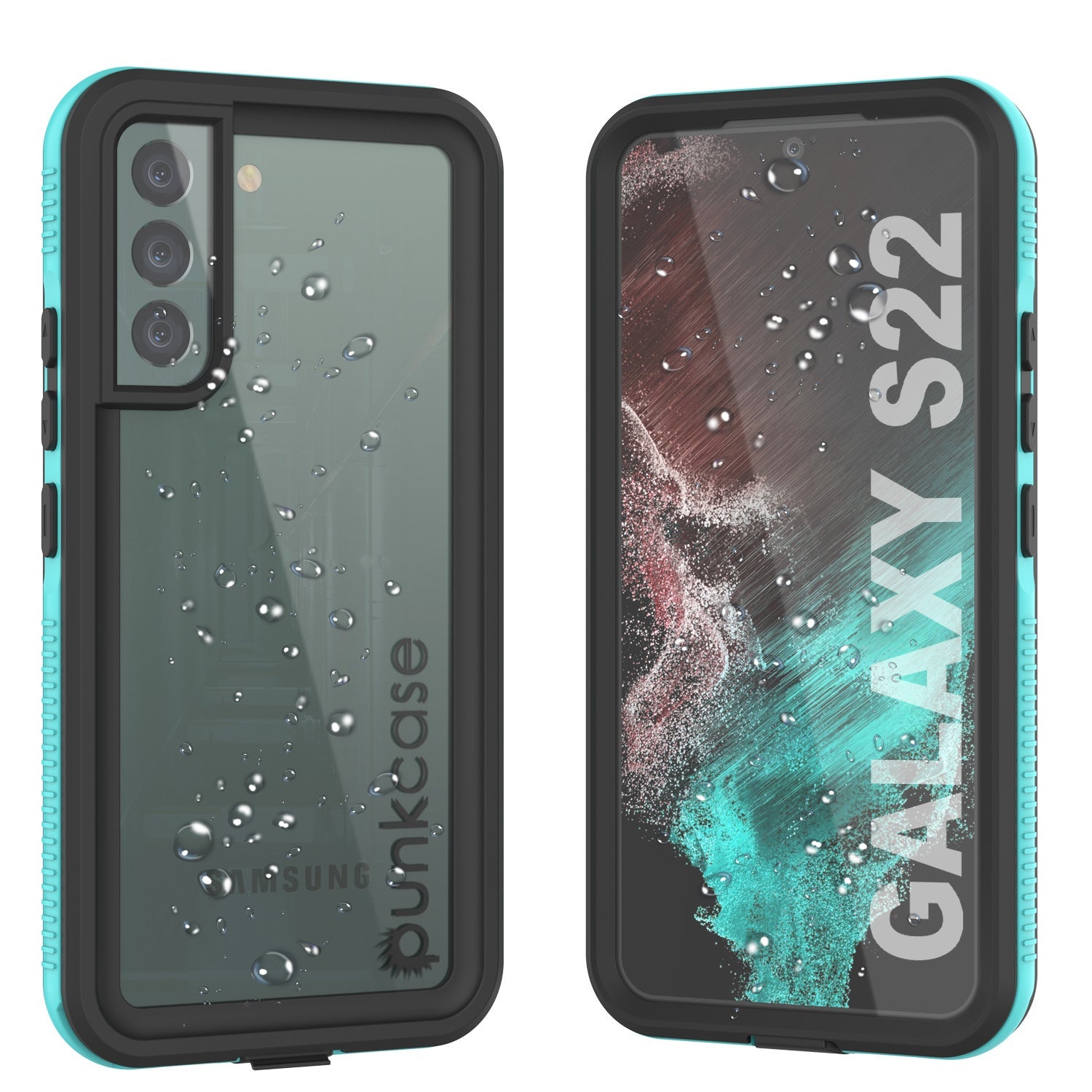 Galaxy S22 Waterproof Case PunkCase Ultimato Teal Thin 6.6ft Underwater IP68 Shock/Snow Proof [Teal]