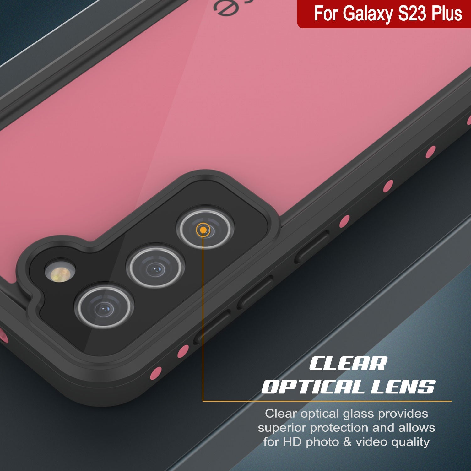 Galaxy S24+ Plus Waterproof Case PunkCase StudStar Pink Thin 6.7ft Underwater IP68 Shock/Snow Proof