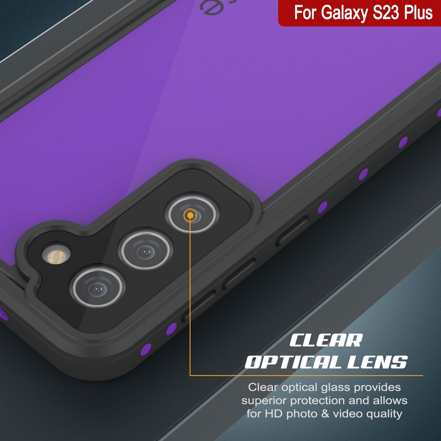 Galaxy S24+ Plus Waterproof Case PunkCase StudStar Purple Thin 6.7ft Underwater IP68 Shock/Snow Proof