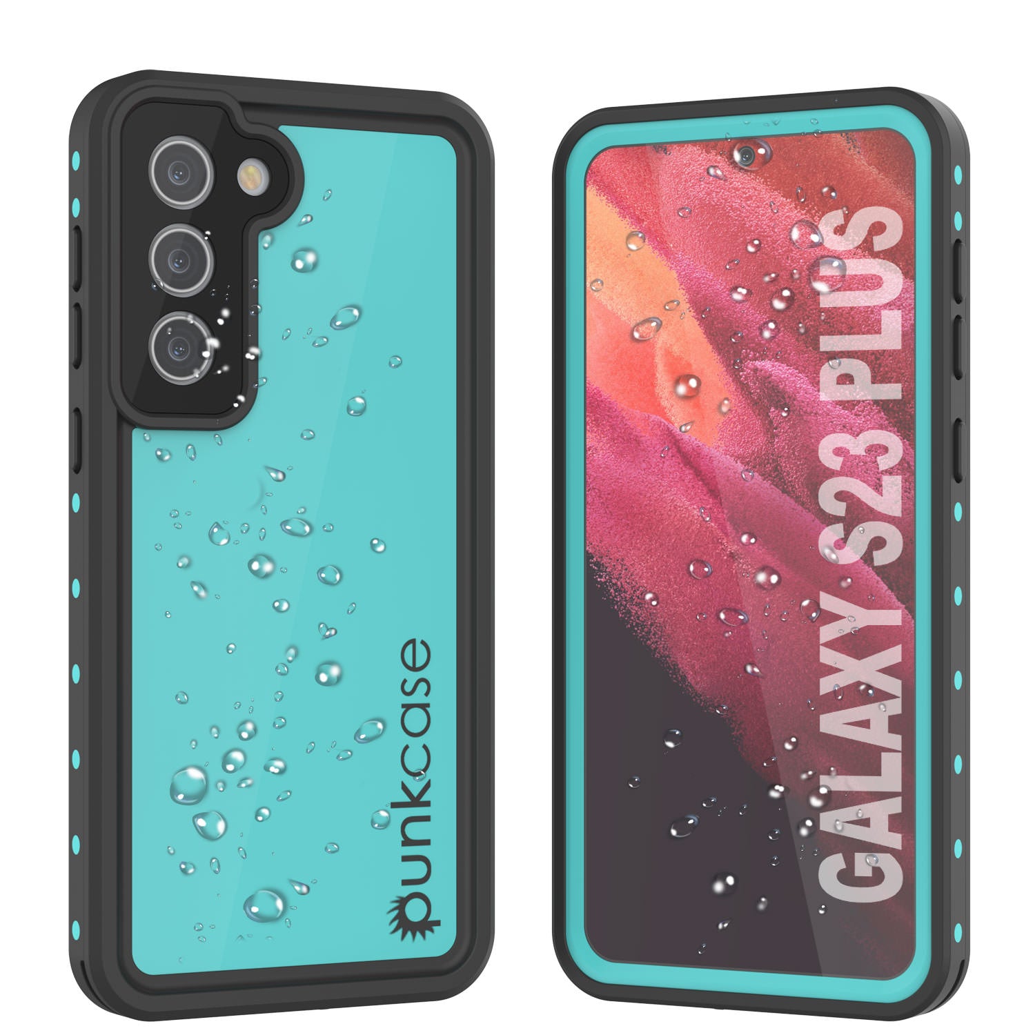 Galaxy S23+ Plus Waterproof Case PunkCase StudStar Teal Thin 6.6ft Underwater IP68 Shock/Snow Proof