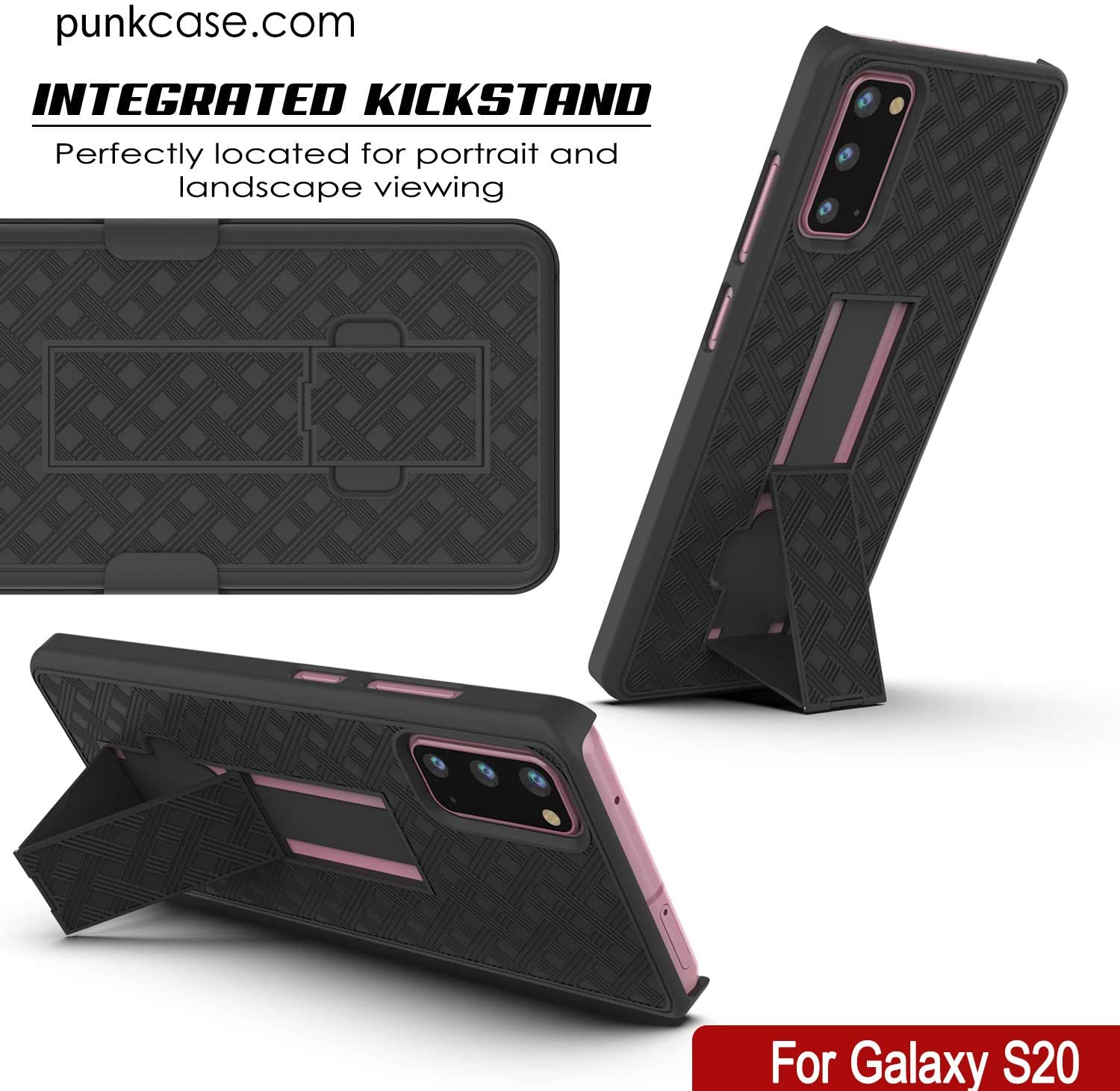 Galaxy S24 Case, Punkcase Holster Belt Clip With Screen Protector [White]