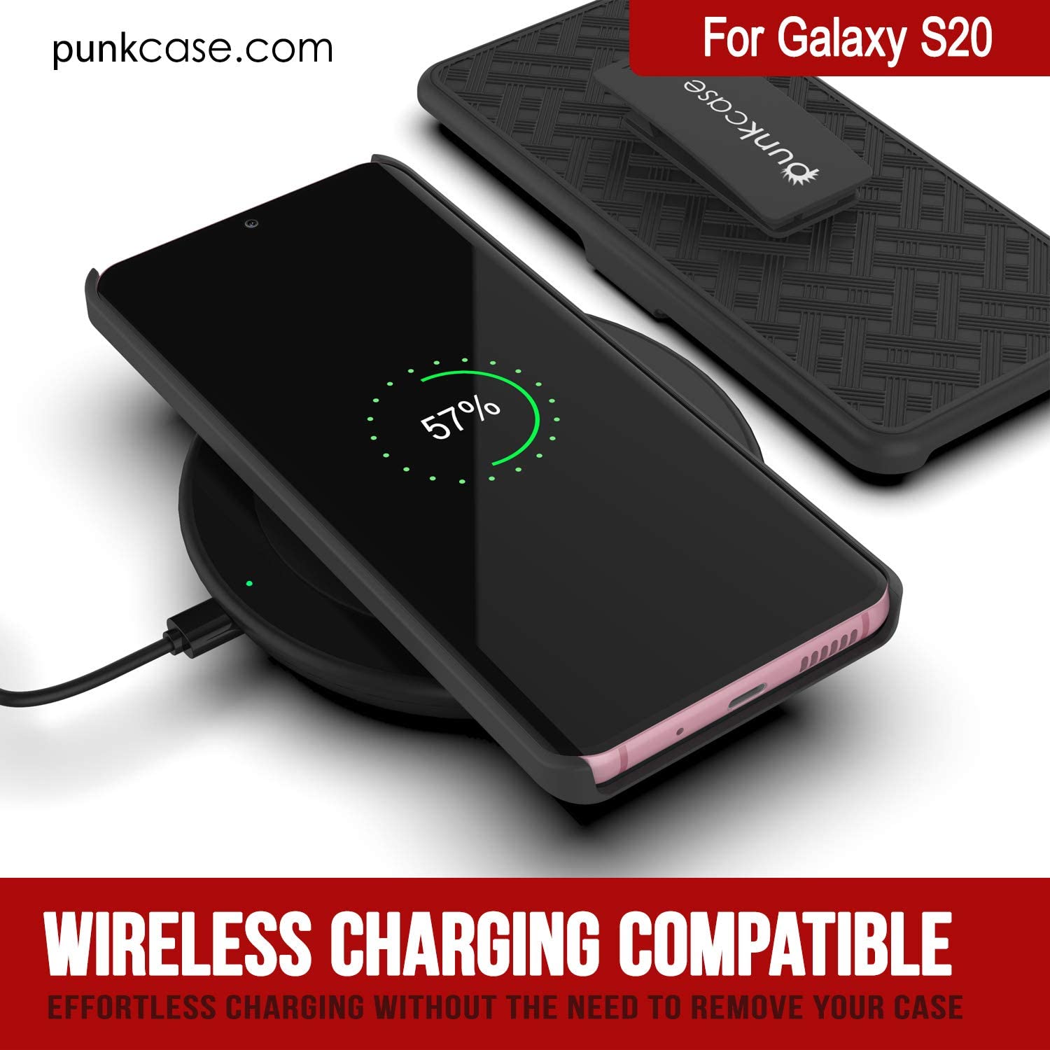 Galaxy S24 Case, Punkcase Holster Belt Clip With Screen Protector [White]