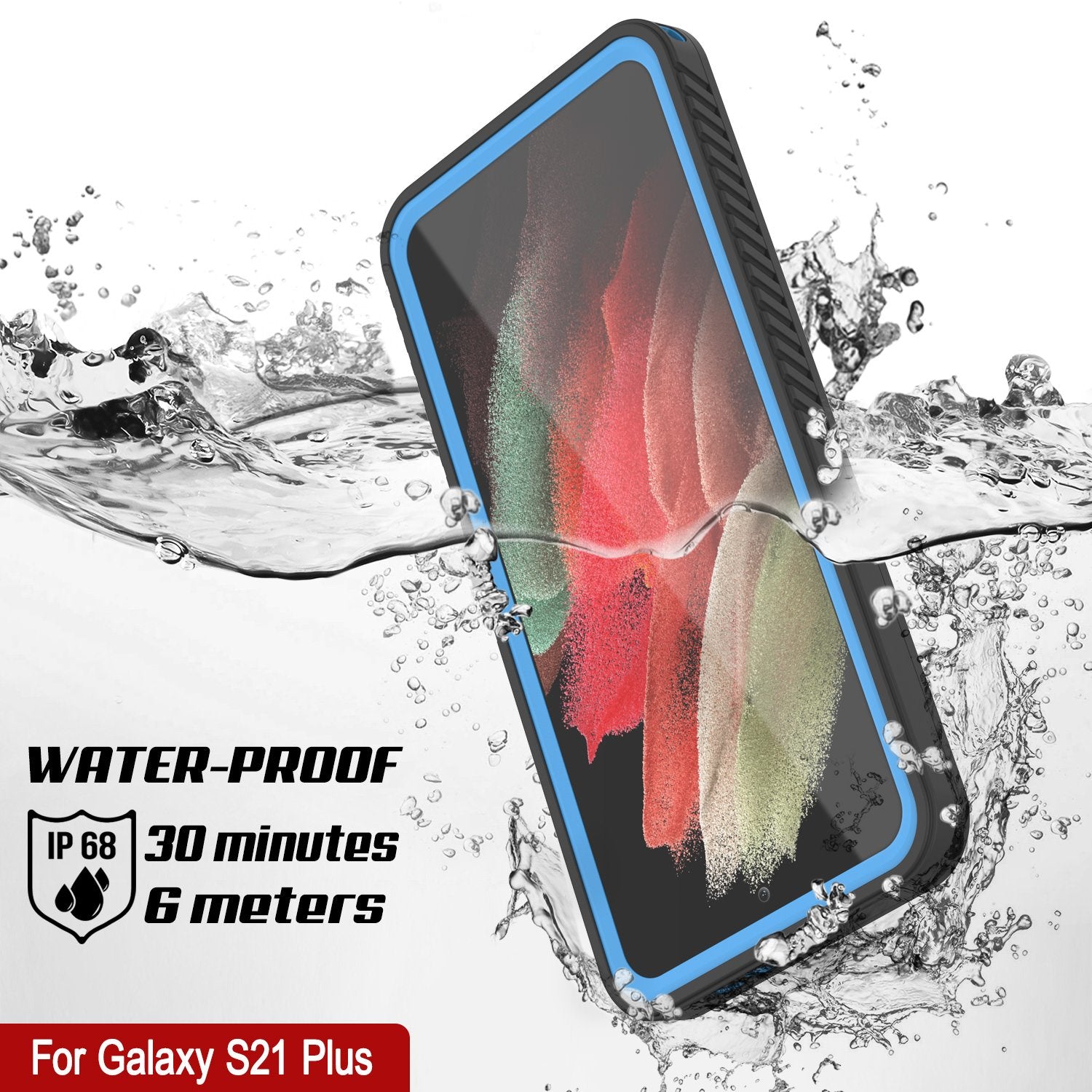 Galaxy S21+ Plus Water/Shock/Snow/dirt proof [Extreme Series] Slim Case [Light Blue]