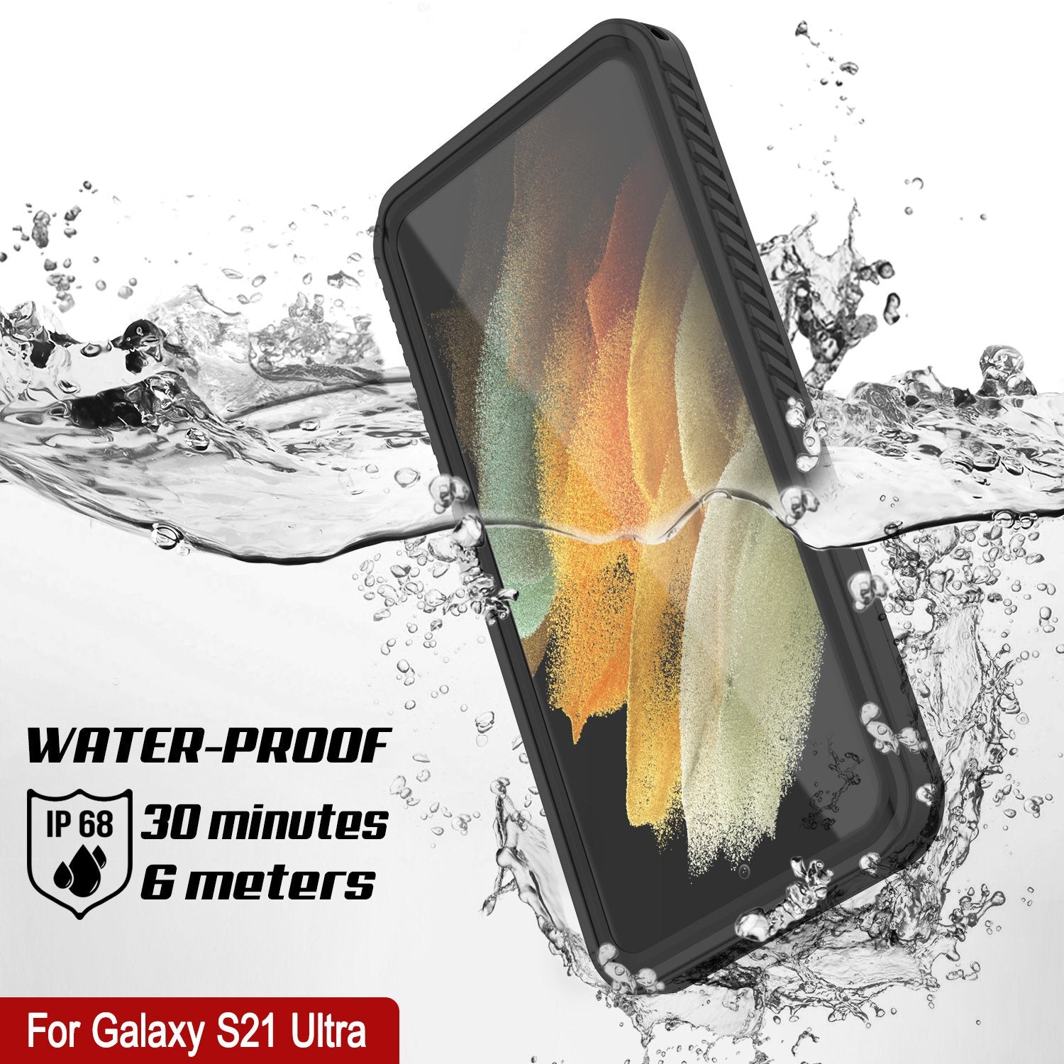 Galaxy S21 Ultra Water/Shockproof [Extreme Series] With Screen Protector Case [Black]