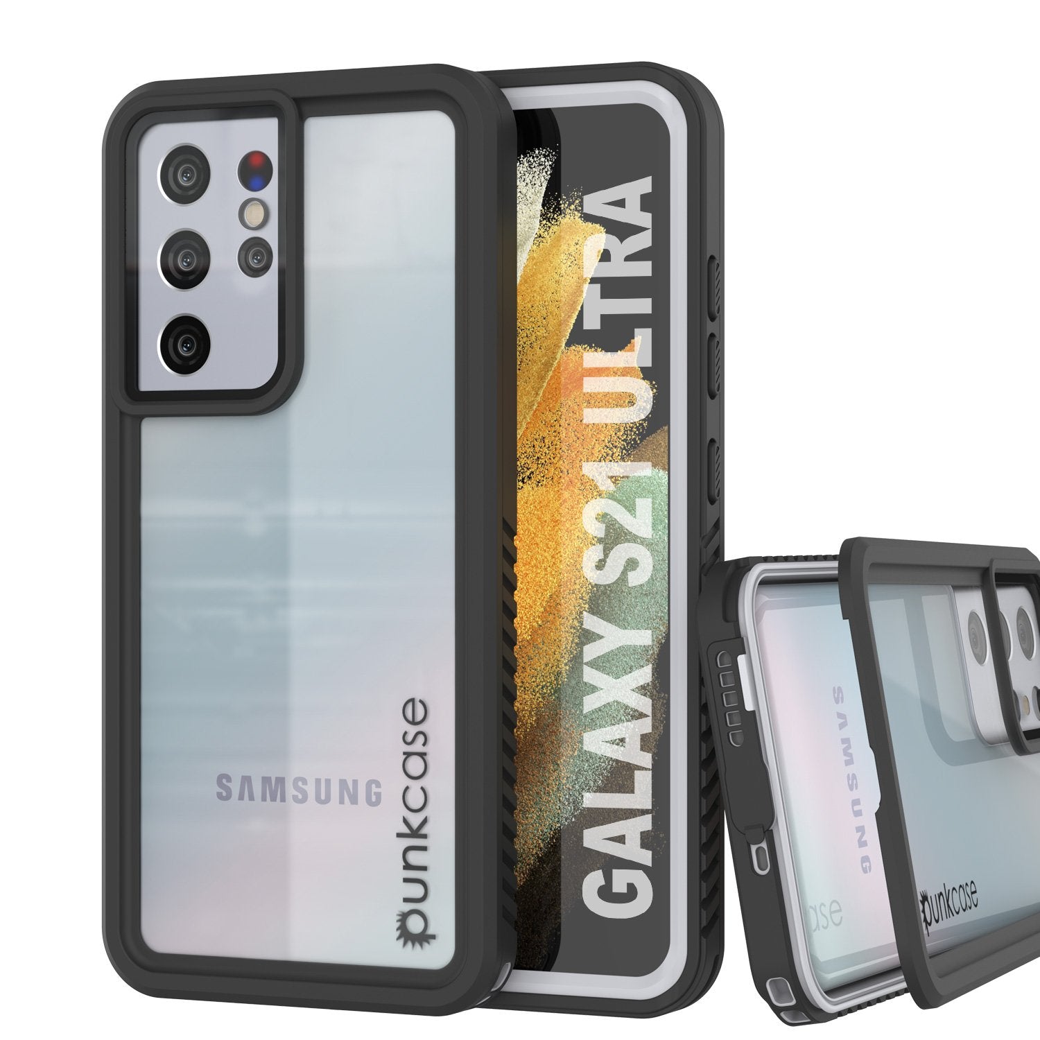 Galaxy S21 Ultra Water/Shock/Snow/dirt proof [Extreme Series] Punkcase Slim Case [White]