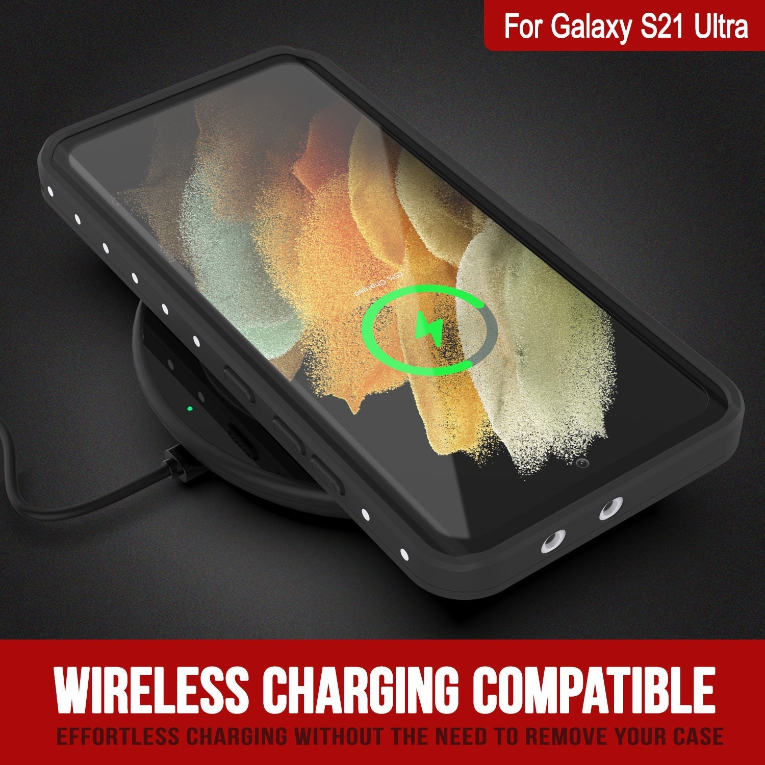 Galaxy S22 Ultra Waterproof Case, Punkcase StudStar White Thin 6.6ft Underwater IP68 Shock/Snow Proof